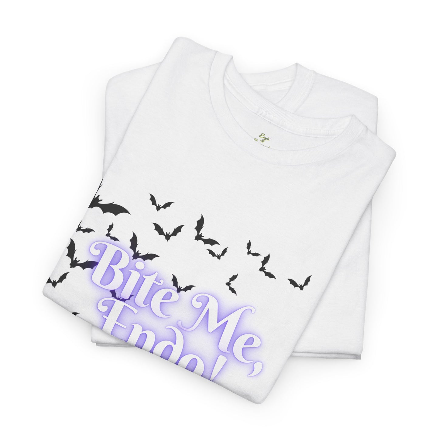 Funky Halloween Tee - "Bite Me, Undo!" Unisex Heavy Cotton T-Shirt, Spooky Apparel, Fall Fashion, Halloween Costume