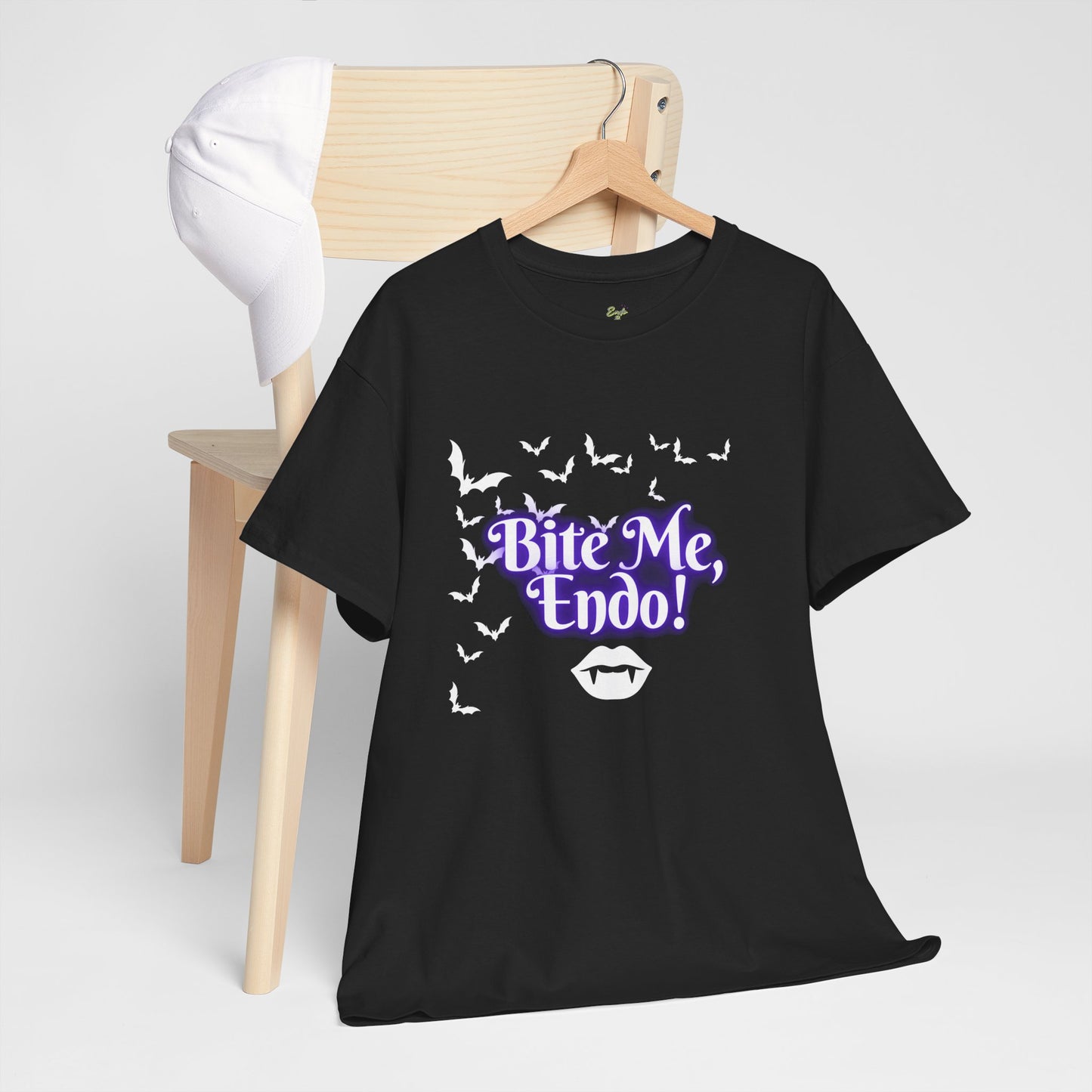 Funky Halloween Tee - "Bite Me, Undo!" Unisex Heavy Cotton T-Shirt, Spooky Apparel, Fall Fashion, Halloween Costume
