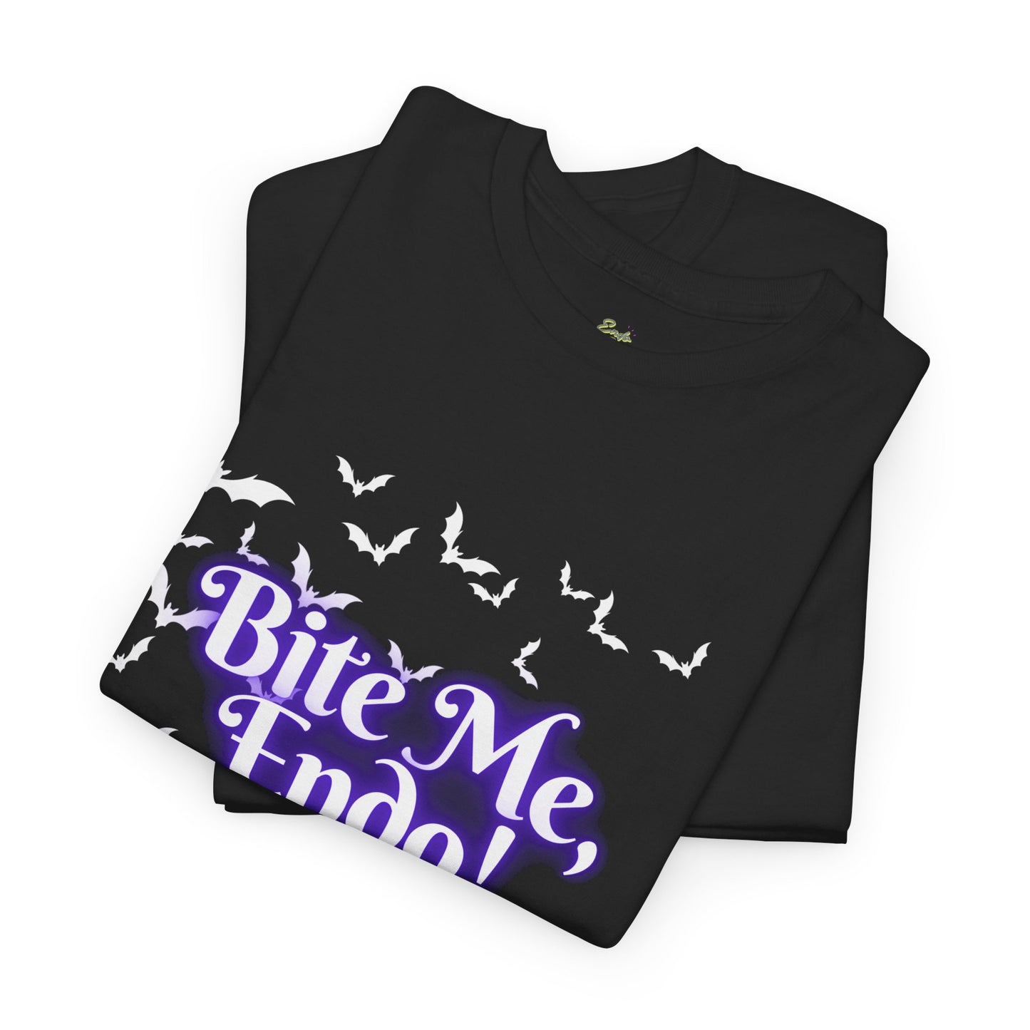Funky Halloween Tee - "Bite Me, Undo!" Unisex Heavy Cotton T-Shirt, Spooky Apparel, Fall Fashion, Halloween Costume