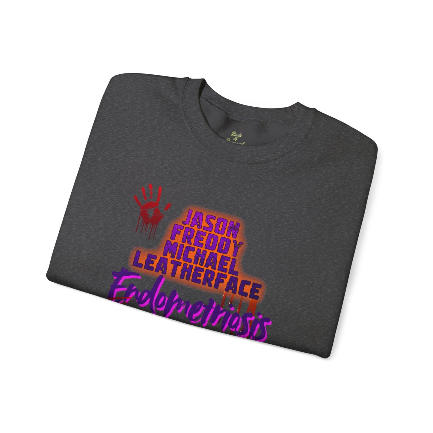 Endometriosis Horror Movie Sweatshirt | Halloween Crewneck | Endometriosis Awareness | Cozy Crew Sweater, Spooky Season