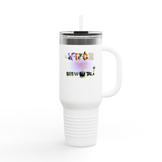 Witch These Cramps Are Brew-tal Tumbler – Funny Halloween Witch Travel Mug | Endo Awareness Gift for Women