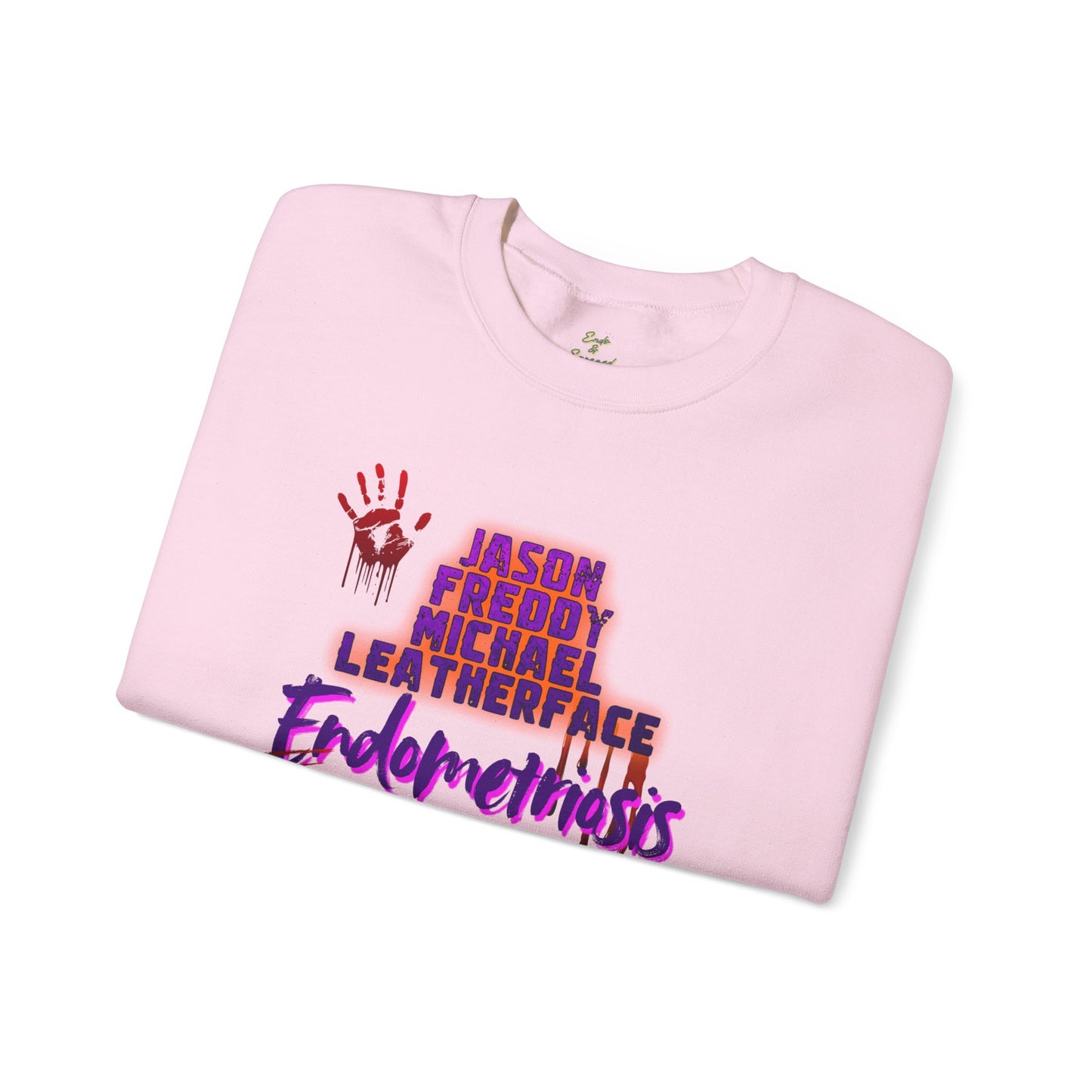 Endometriosis Horror Movie Sweatshirt | Halloween Crewneck | Endometriosis Awareness | Cozy Crew Sweater, Spooky Season