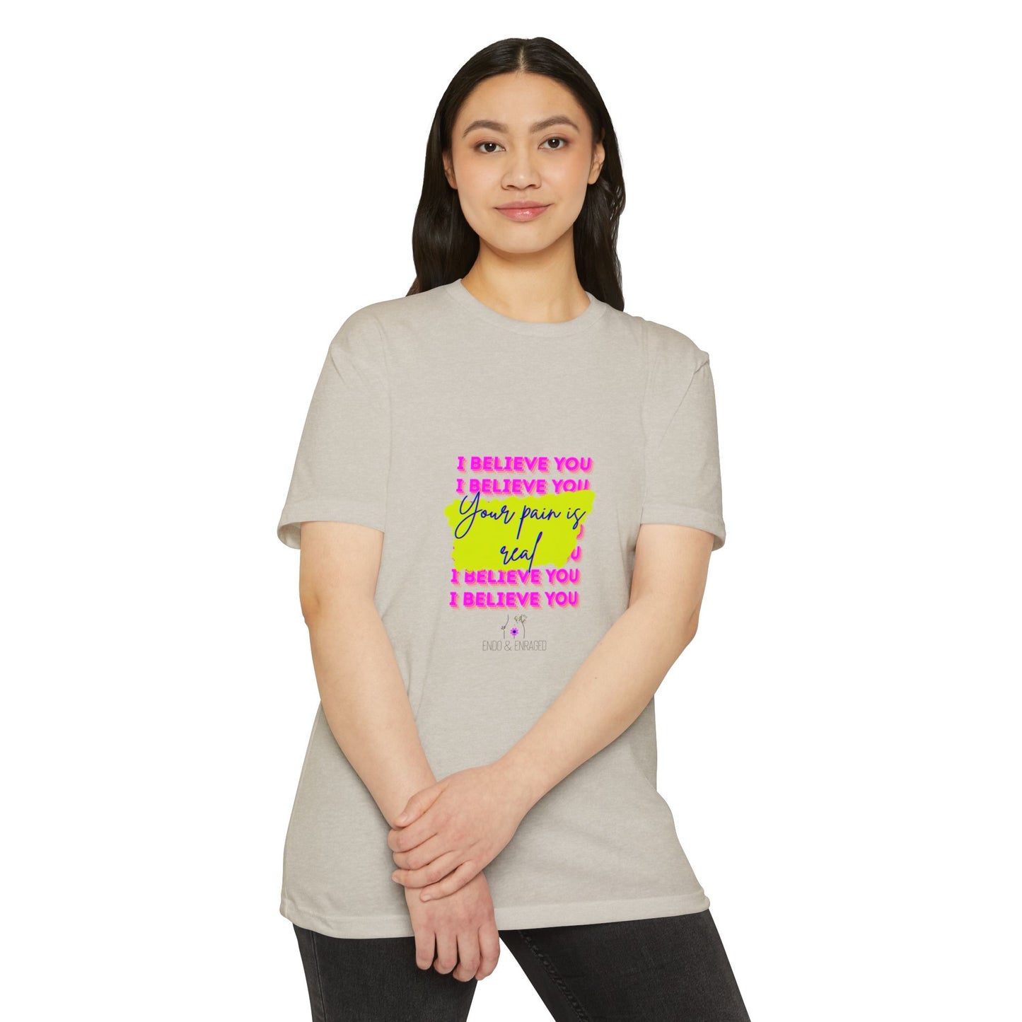 Chronic illness support - Unisex Jersey T-shirt - endometriosis awareness