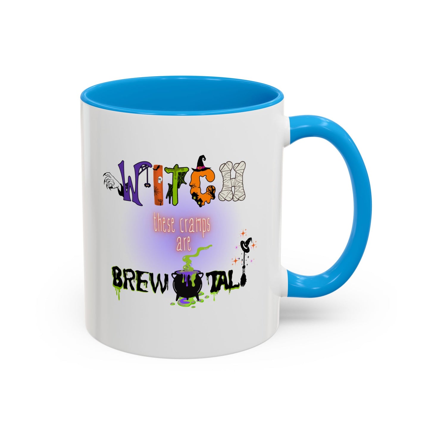 Witch These Cramps Are Brew-tal Mug β Funny Halloween Witch Coffee Cup for Women | Endo Awareness Gift
