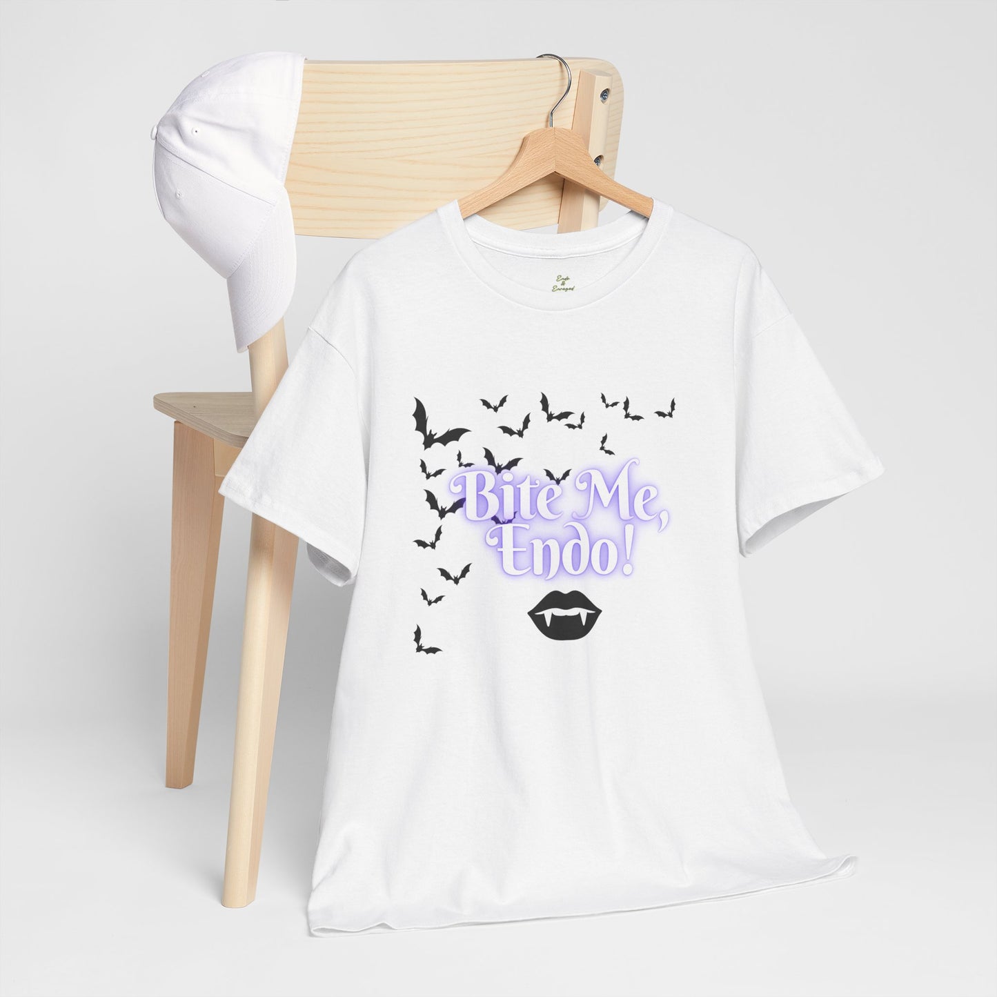 Funky Halloween Tee - "Bite Me, Undo!" Unisex Heavy Cotton T-Shirt, Spooky Apparel, Fall Fashion, Halloween Costume