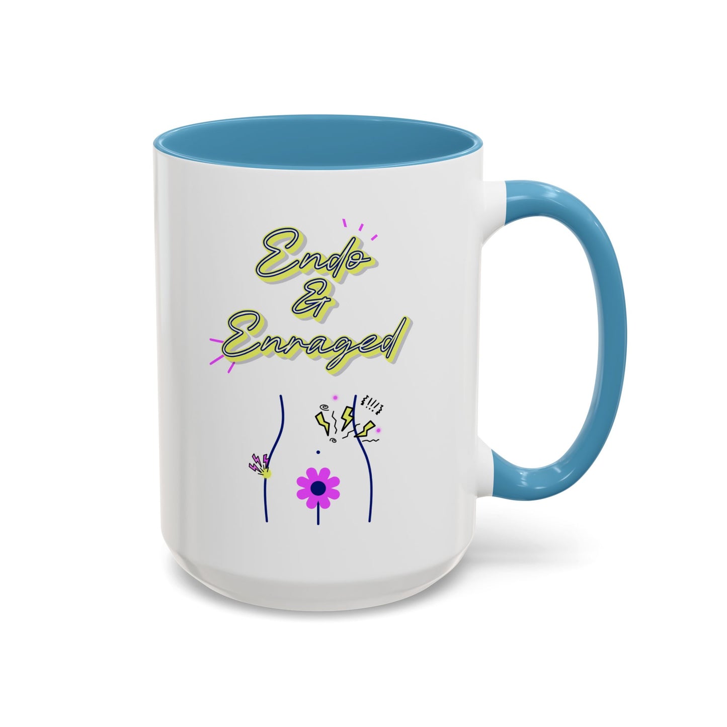 Cute Endometriosis humor coffee mug - laughing through the pain