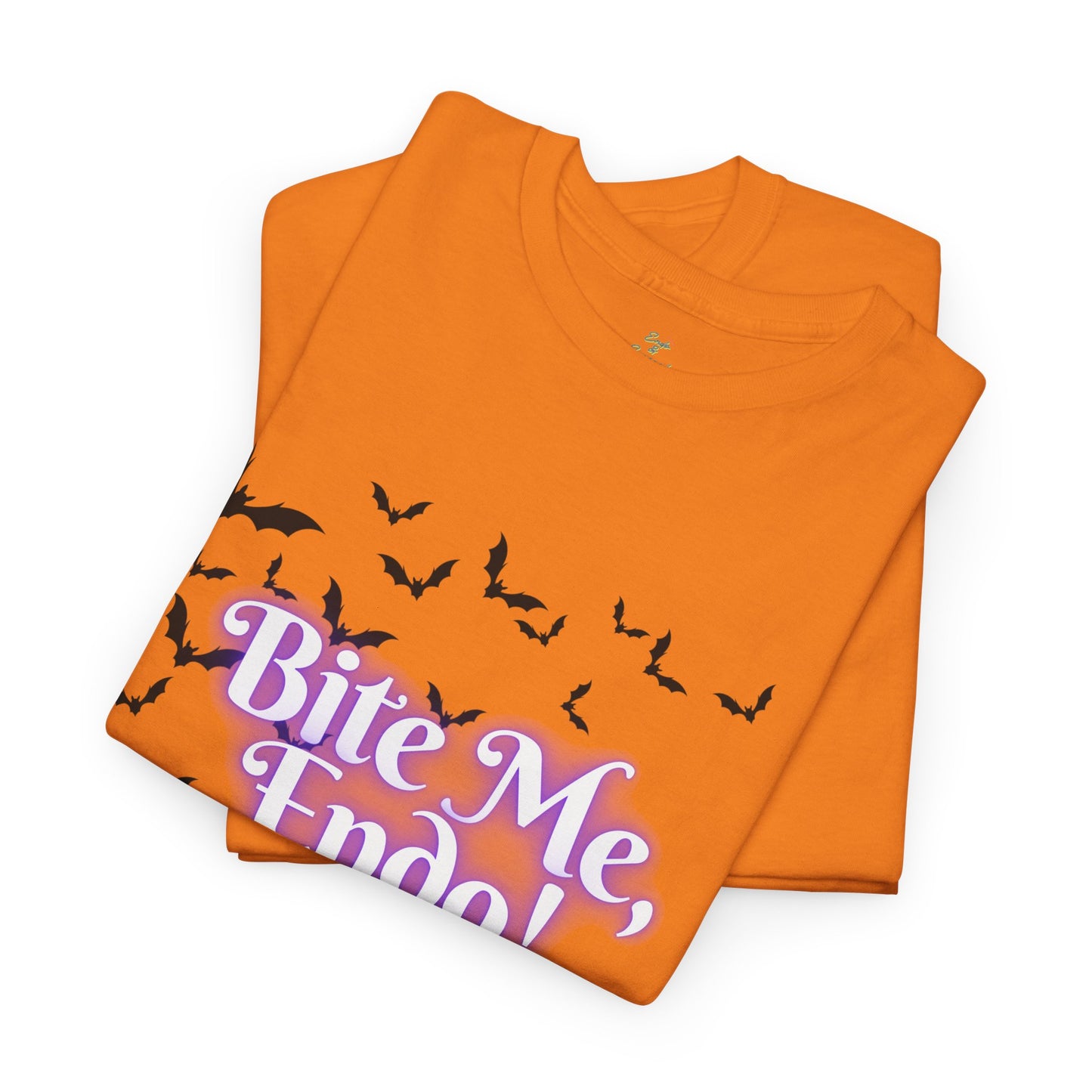 Funky Halloween Tee - "Bite Me, Undo!" Unisex Heavy Cotton T-Shirt, Spooky Apparel, Fall Fashion, Halloween Costume