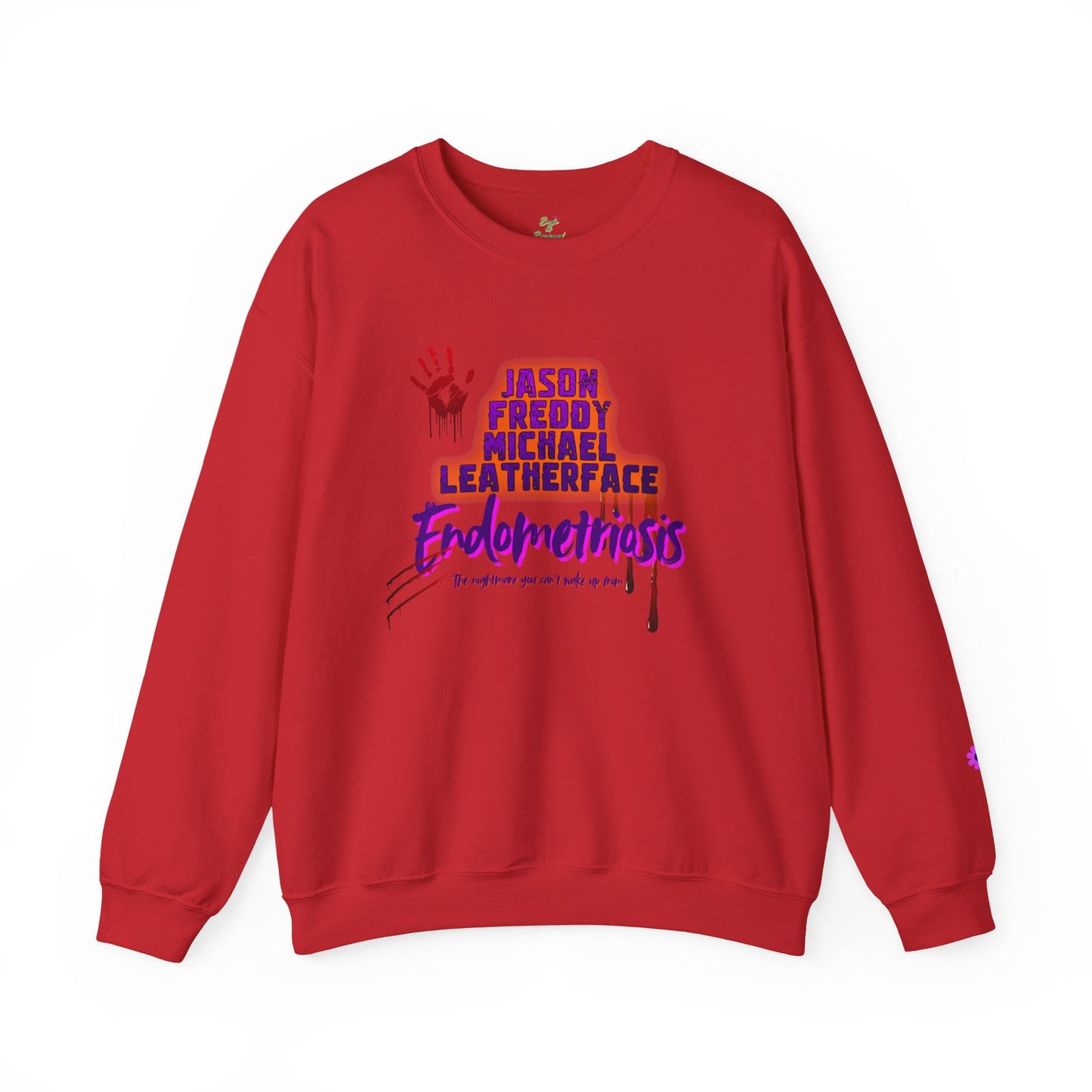 Endometriosis Horror Movie Sweatshirt | Halloween Crewneck | Endometriosis Awareness | Cozy Crew Sweater, Spooky Season