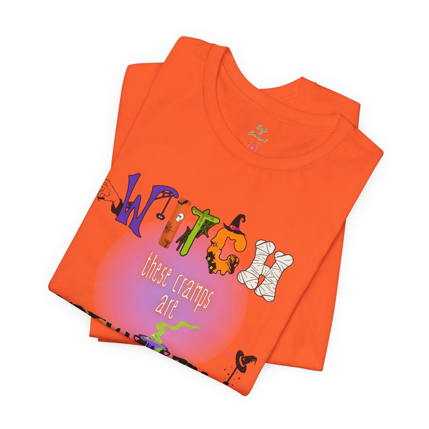 Endo Humor T-Shirt – Witch These Cramps Are Brew-tal! Funny Period Awareness Tee for Women”