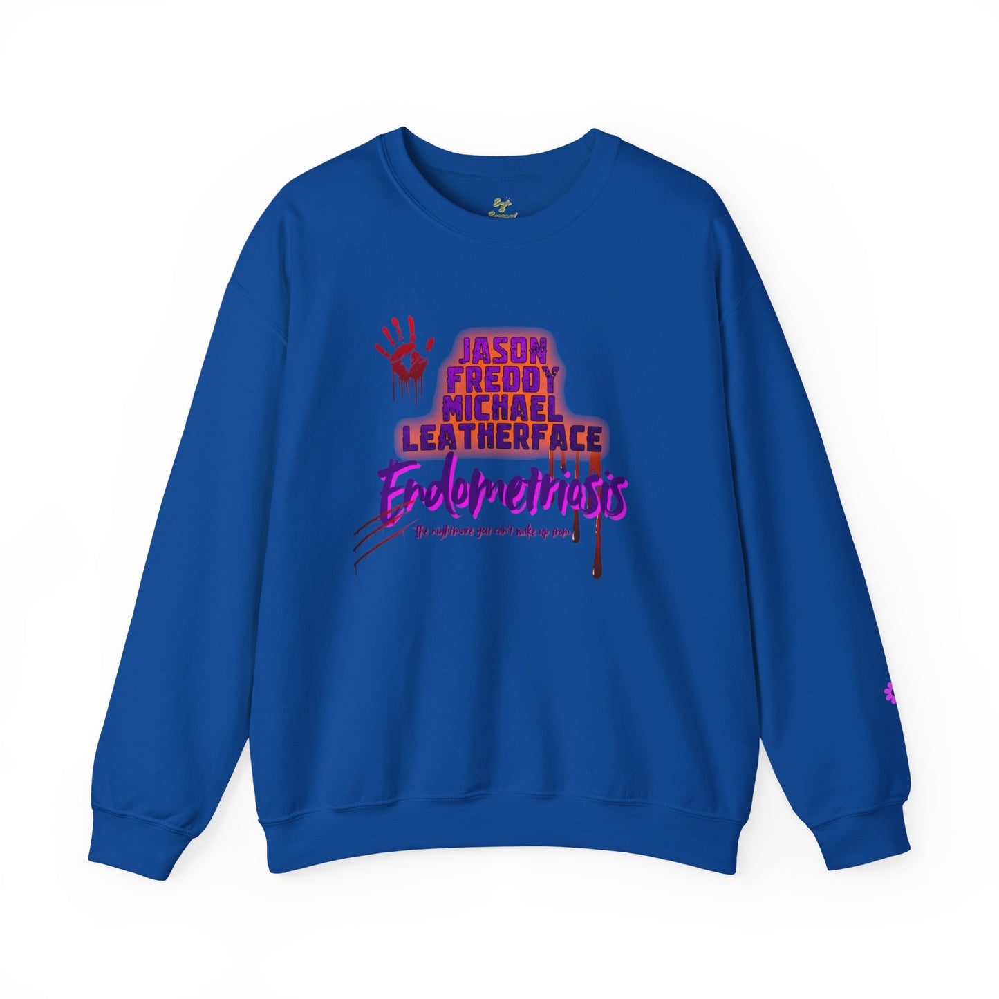 Endometriosis Horror Movie Sweatshirt | Halloween Crewneck | Endometriosis Awareness | Cozy Crew Sweater, Spooky Season