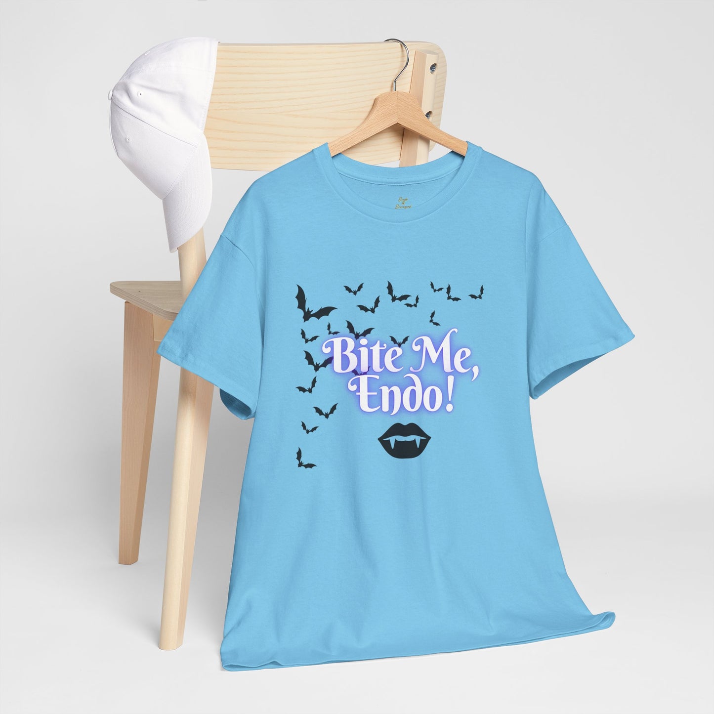 Funky Halloween Tee - "Bite Me, Undo!" Unisex Heavy Cotton T-Shirt, Spooky Apparel, Fall Fashion, Halloween Costume