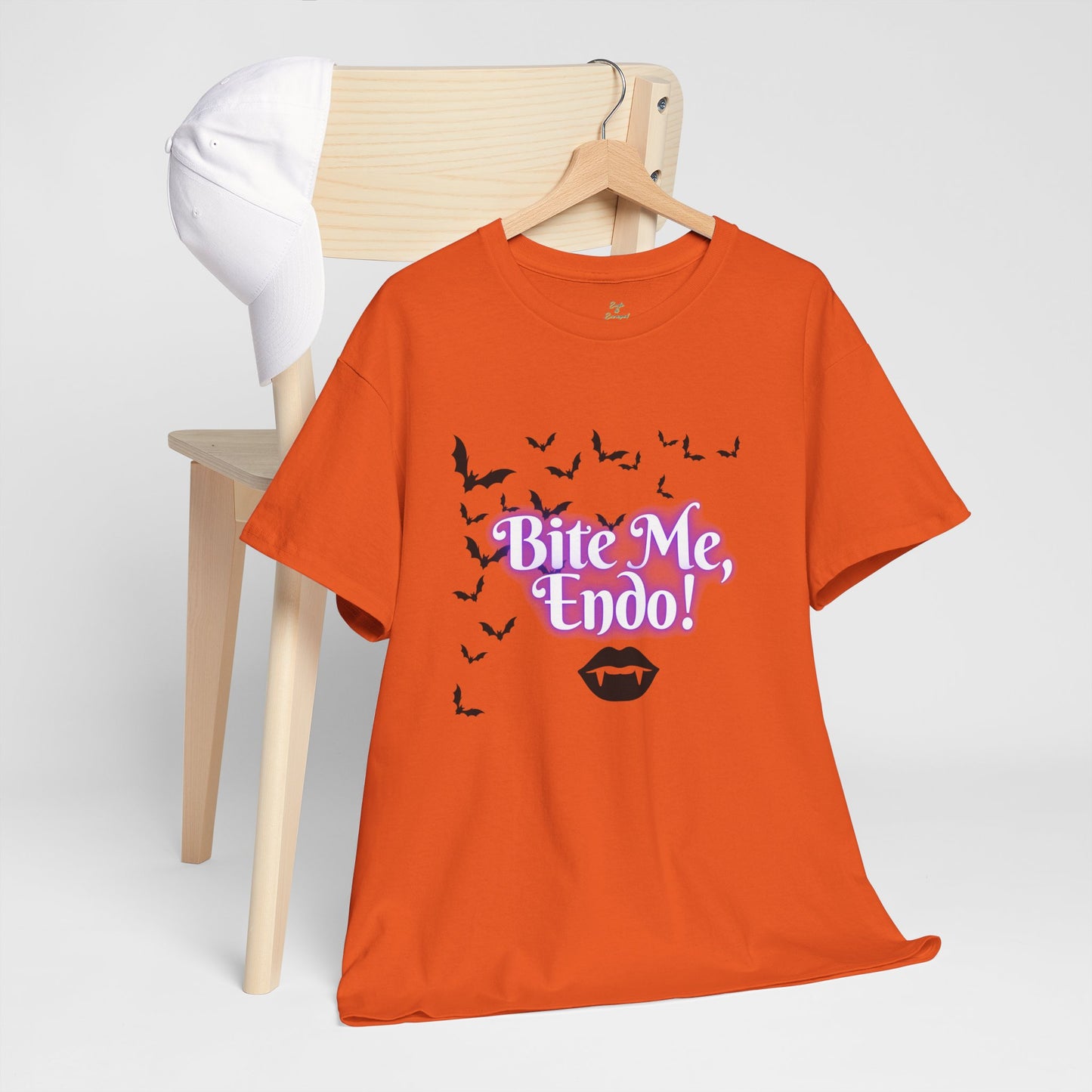 Funky Halloween Tee - "Bite Me, Undo!" Unisex Heavy Cotton T-Shirt, Spooky Apparel, Fall Fashion, Halloween Costume