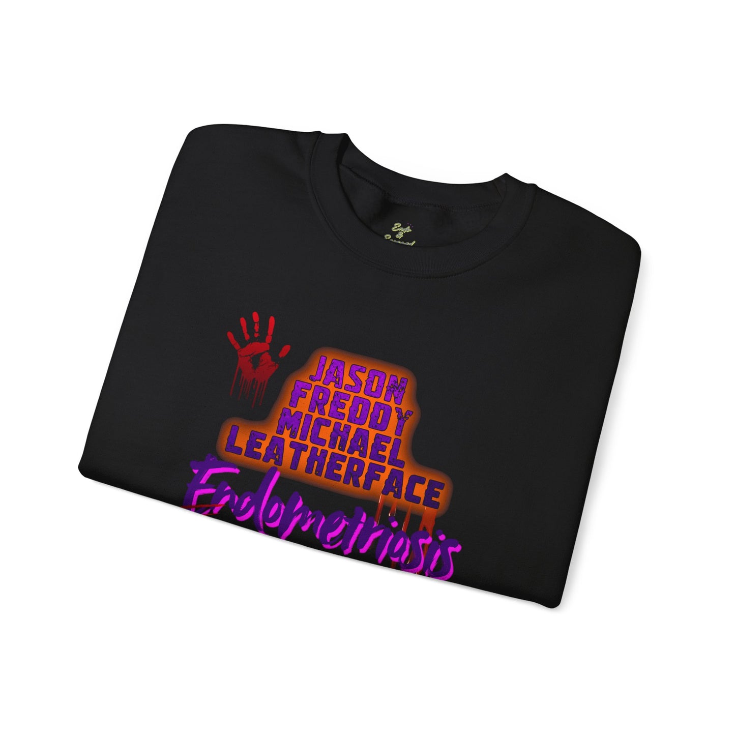 Endometriosis Horror Movie Sweatshirt | Halloween Crewneck | Endometriosis Awareness | Cozy Crew Sweater, Spooky Season