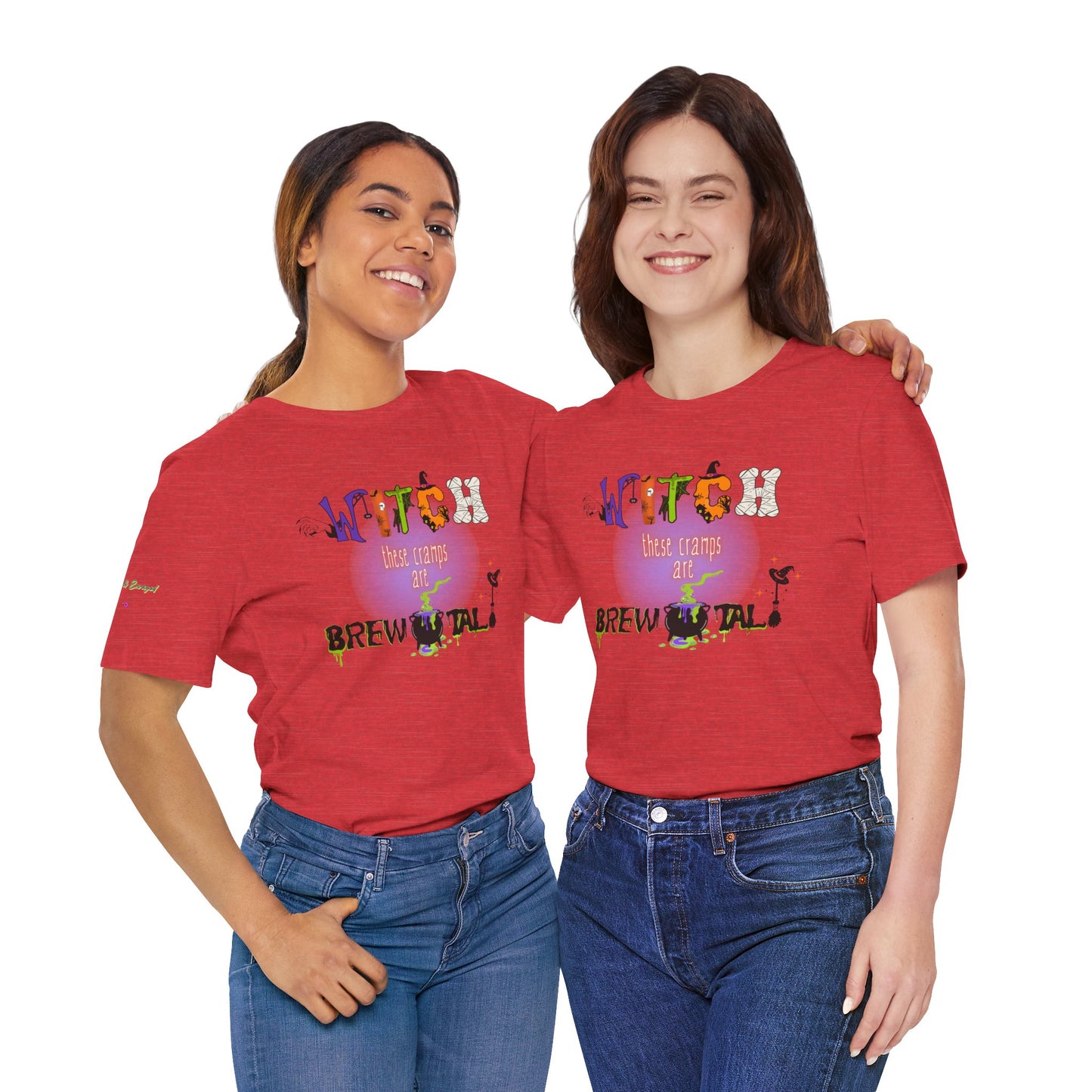 Endo Humor T-Shirt – Witch These Cramps Are Brew-tal! Funny Period Awareness Tee for Women”