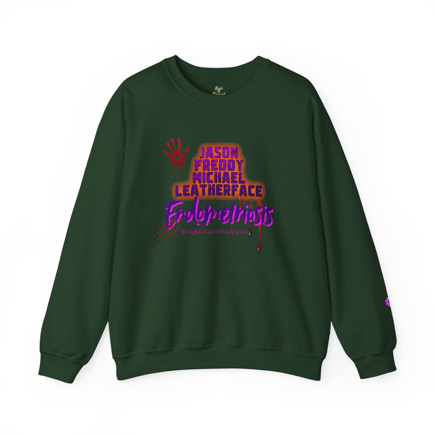 Endometriosis Horror Movie Sweatshirt | Halloween Crewneck | Endometriosis Awareness | Cozy Crew Sweater, Spooky Season