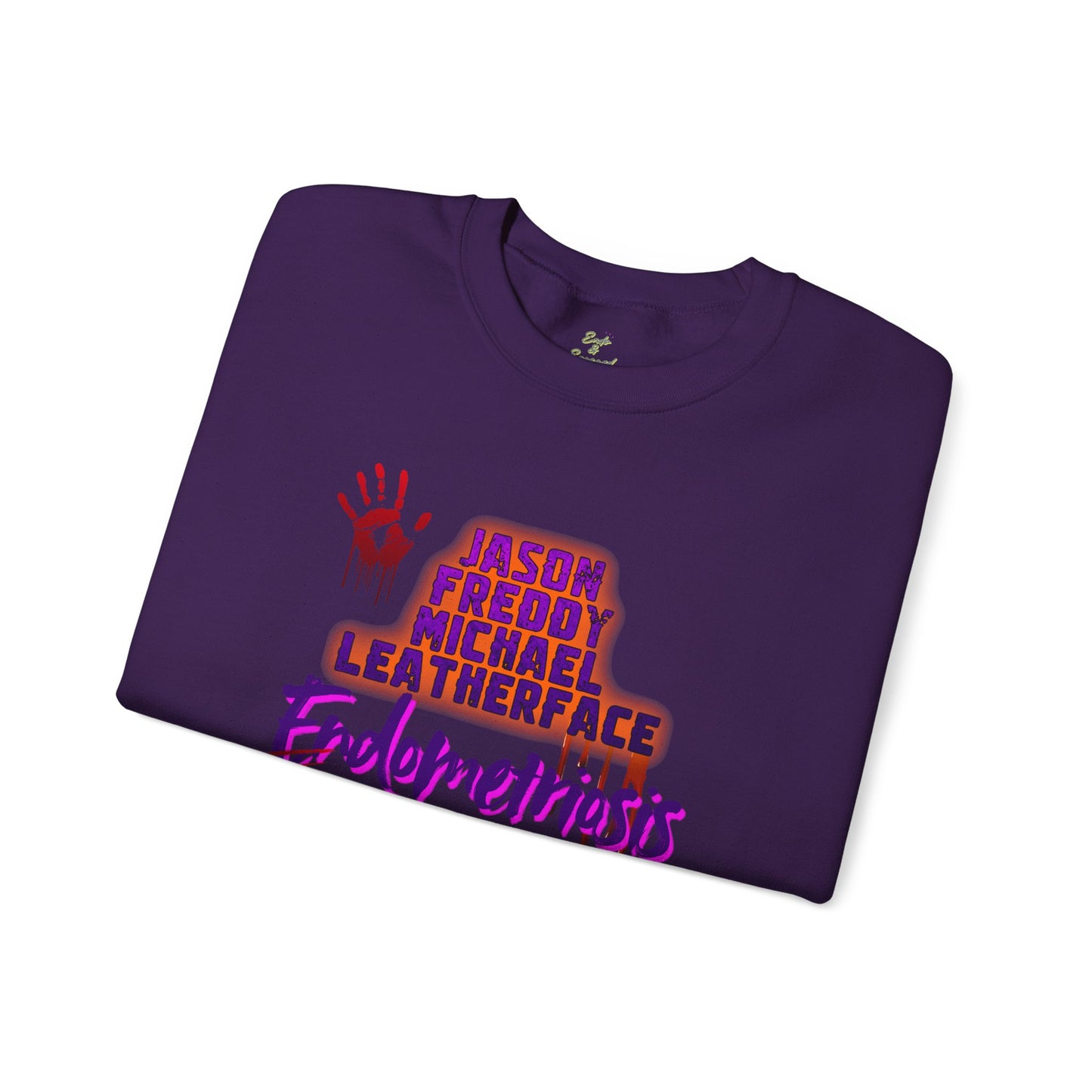 Endometriosis Horror Movie Sweatshirt | Halloween Crewneck | Endometriosis Awareness | Cozy Crew Sweater, Spooky Season