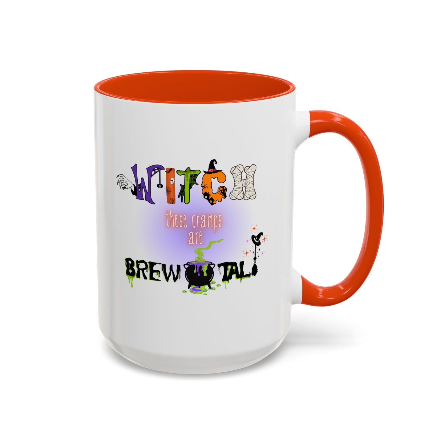 Witch These Cramps Are Brew-tal Mug β Funny Halloween Witch Coffee Cup for Women | Endo Awareness Gift