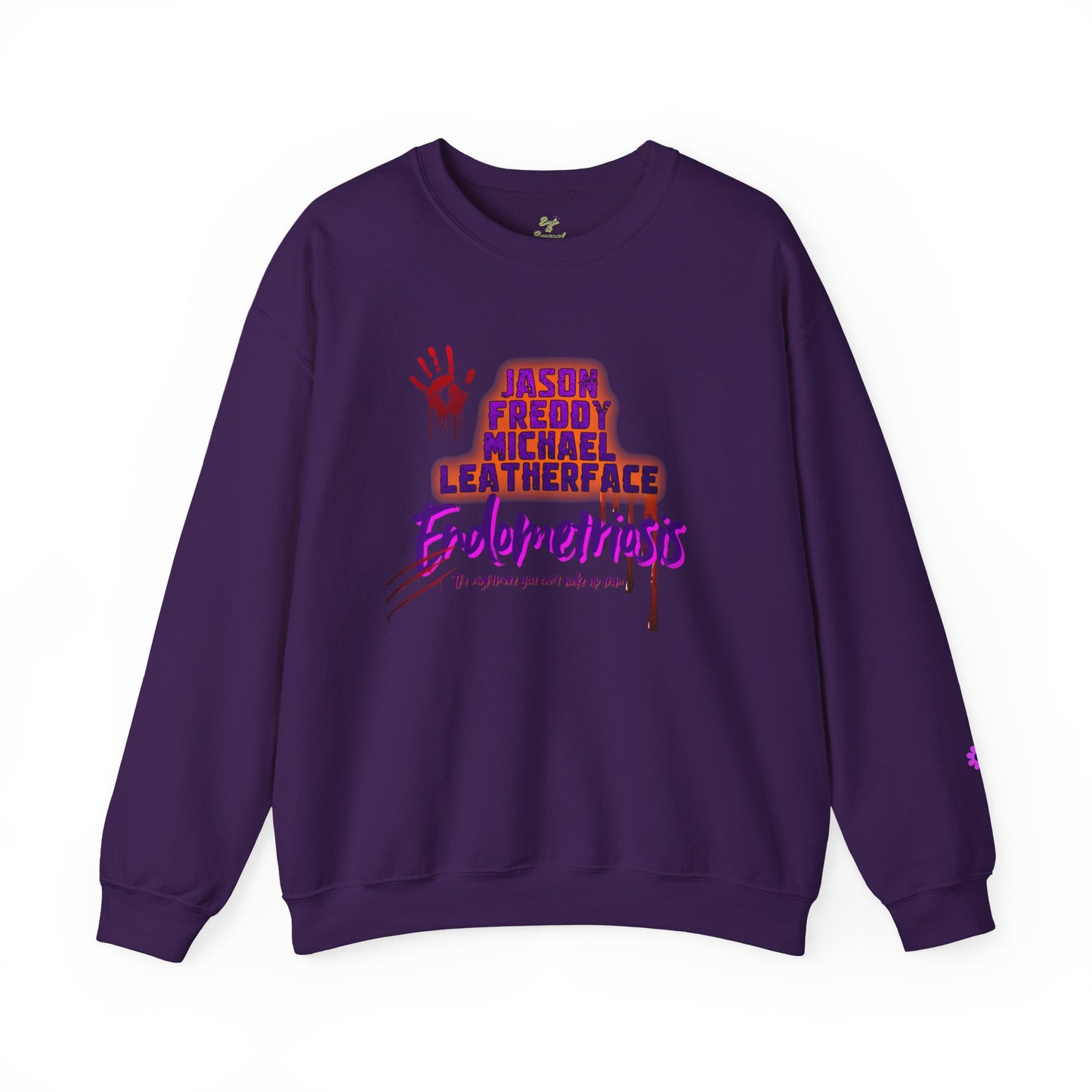 Endometriosis Horror Movie Sweatshirt | Halloween Crewneck | Endometriosis Awareness | Cozy Crew Sweater, Spooky Season