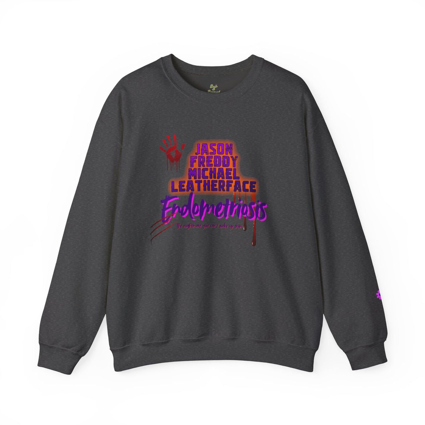 Endometriosis Horror Movie Sweatshirt | Halloween Crewneck | Endometriosis Awareness | Cozy Crew Sweater, Spooky Season