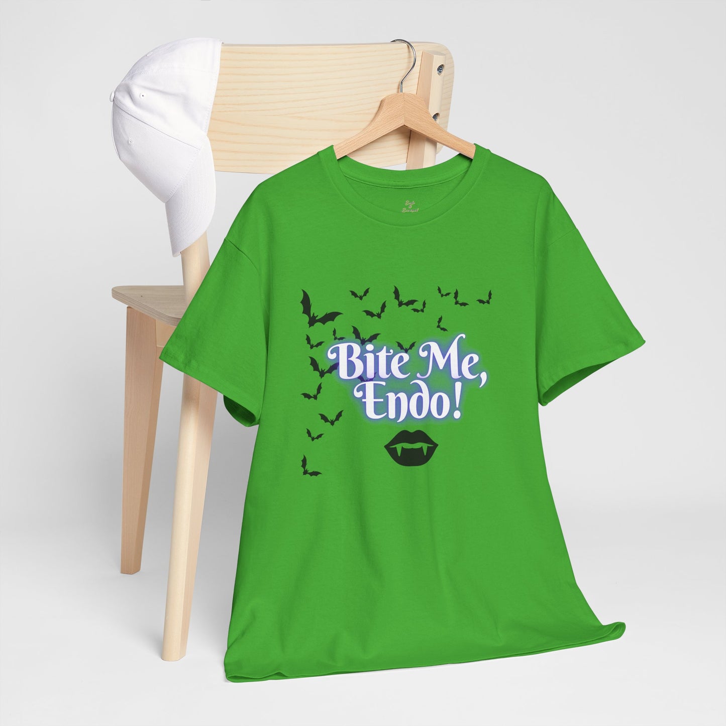 Funky Halloween Tee - "Bite Me, Undo!" Unisex Heavy Cotton T-Shirt, Spooky Apparel, Fall Fashion, Halloween Costume