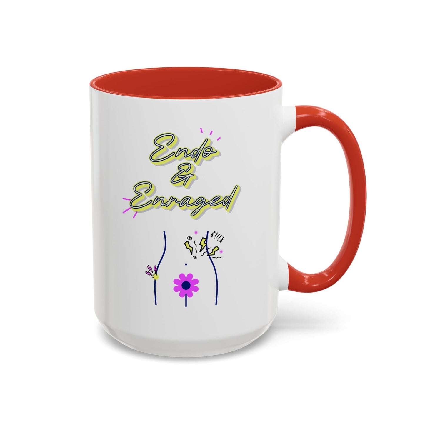 Cute Endometriosis humor coffee mug - laughing through the pain