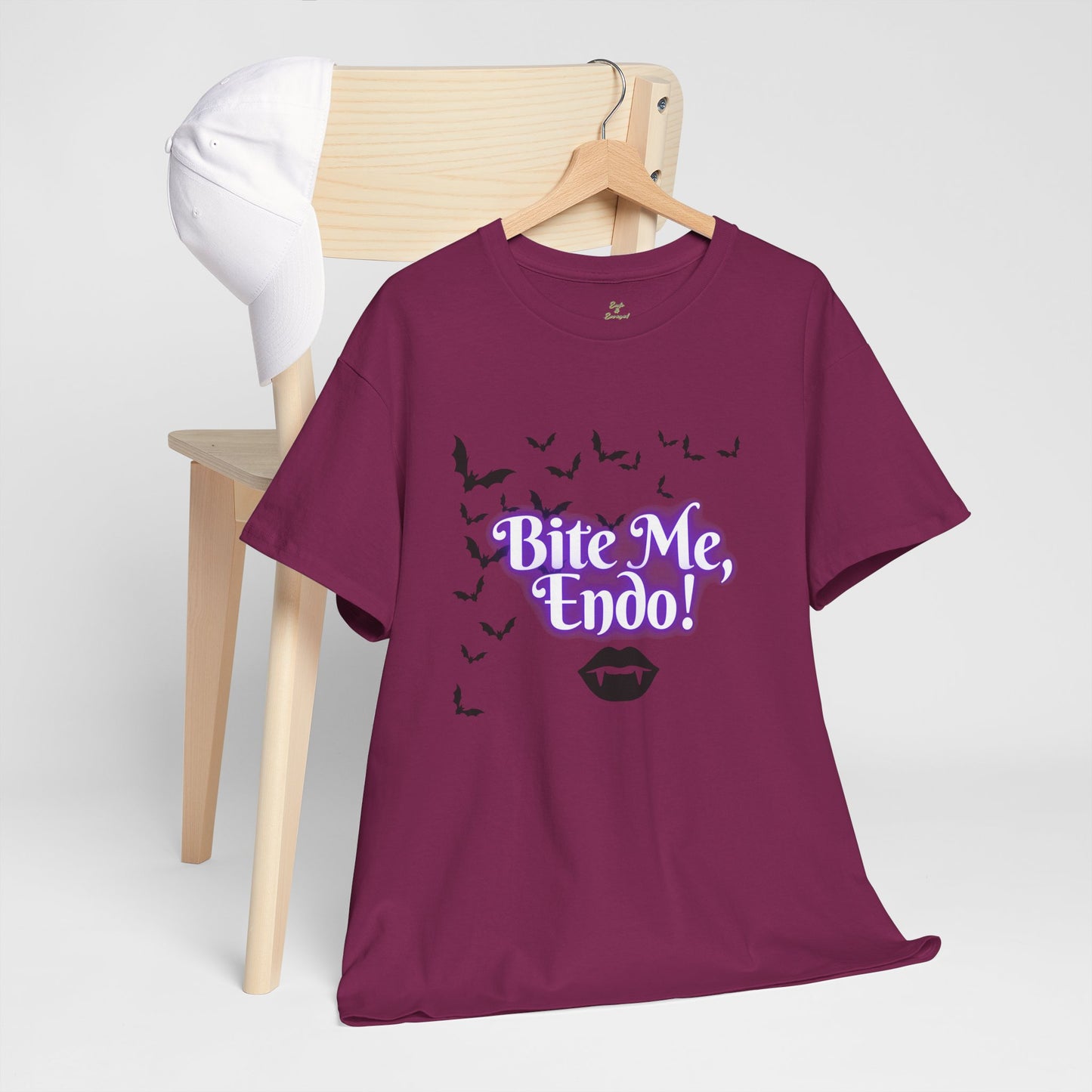 Funky Halloween Tee - "Bite Me, Undo!" Unisex Heavy Cotton T-Shirt, Spooky Apparel, Fall Fashion, Halloween Costume