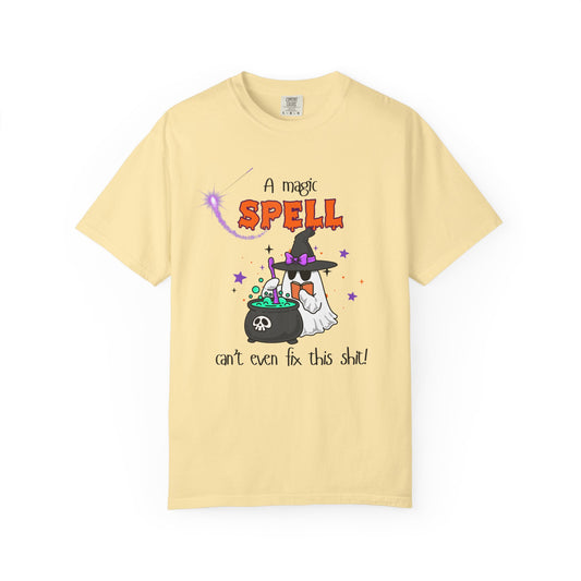Magic Spell T-Shirt, Funny Halloween Tee, Unisex Witch Shirt, Gift for Her, Spooky Vibes, Casual Wear
