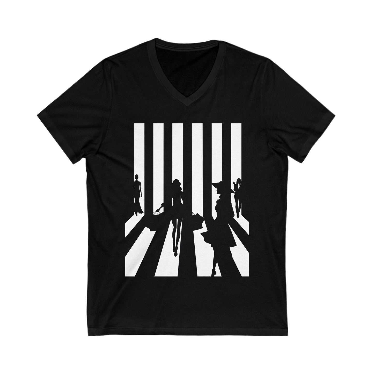 Chic, Boss Babe, Fashion Silhouette Unisex V-Neck T-Shirt