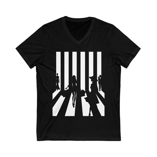 Chic, Boss Babe, Fashion Silhouette Unisex V-Neck T-Shirt