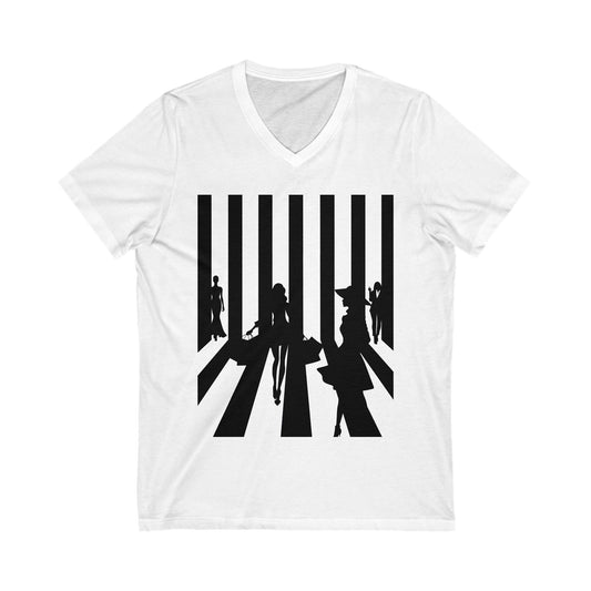 Chic, Boss Babe, Fashion Silhouette Unisex V-Neck T-Shirt