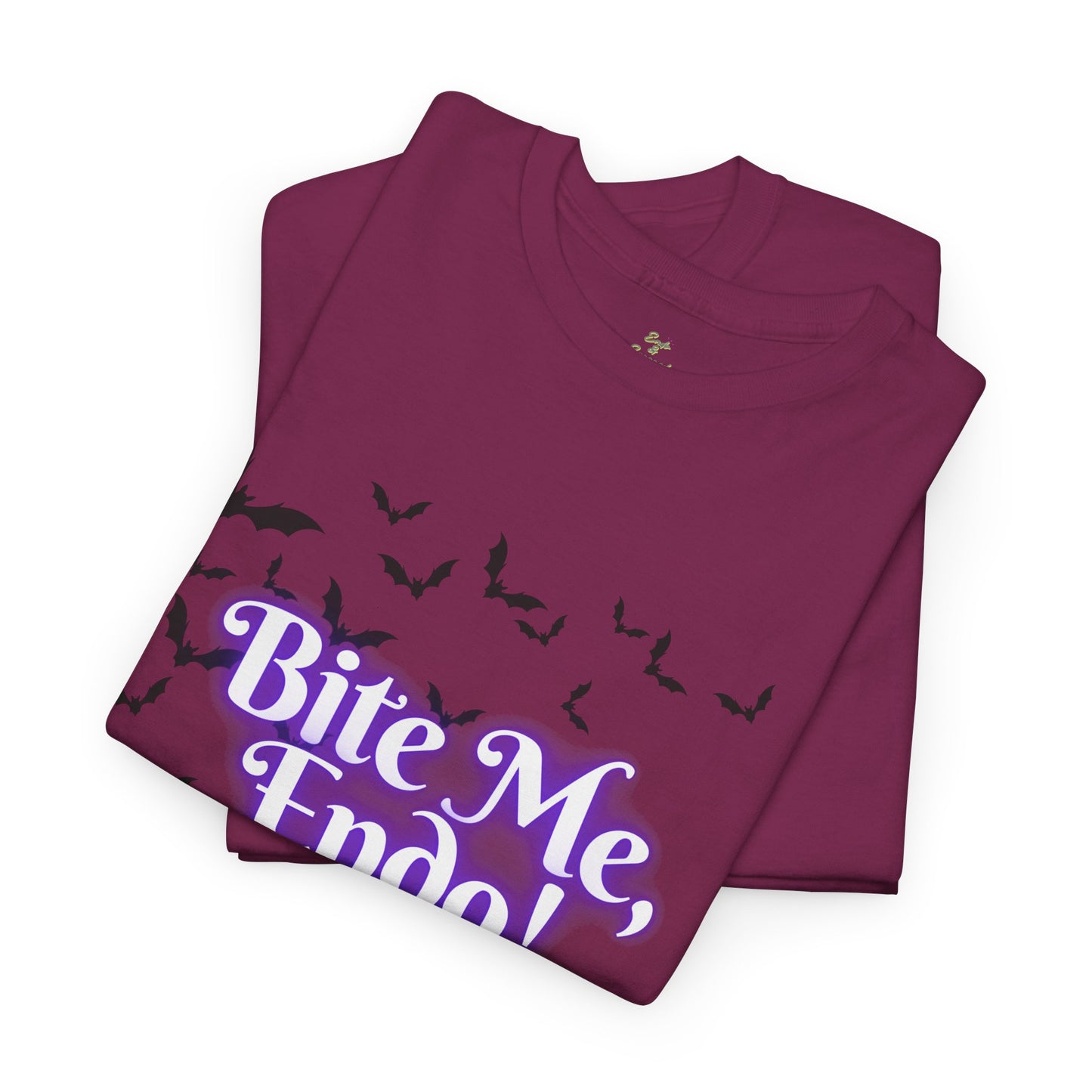 Funky Halloween Tee - "Bite Me, Undo!" Unisex Heavy Cotton T-Shirt, Spooky Apparel, Fall Fashion, Halloween Costume