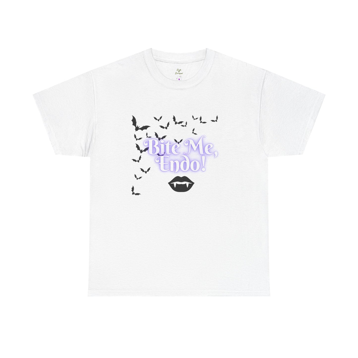 Funky Halloween Tee - "Bite Me, Undo!" Unisex Heavy Cotton T-Shirt, Spooky Apparel, Fall Fashion, Halloween Costume