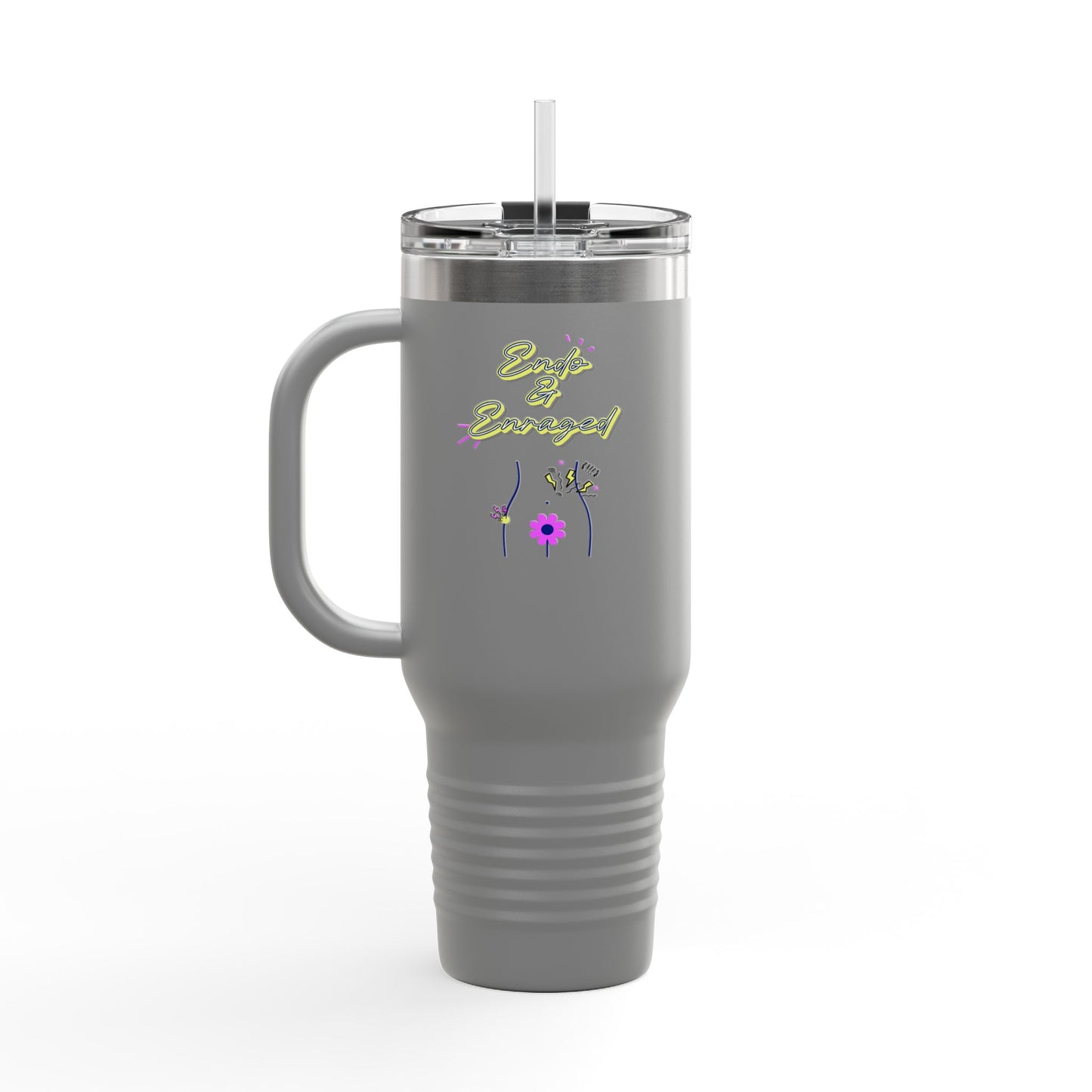 Witch These Cramps Are Brew-tal Tumbler – Funny Halloween Witch Travel Mug | Endo Awareness Gift for Women