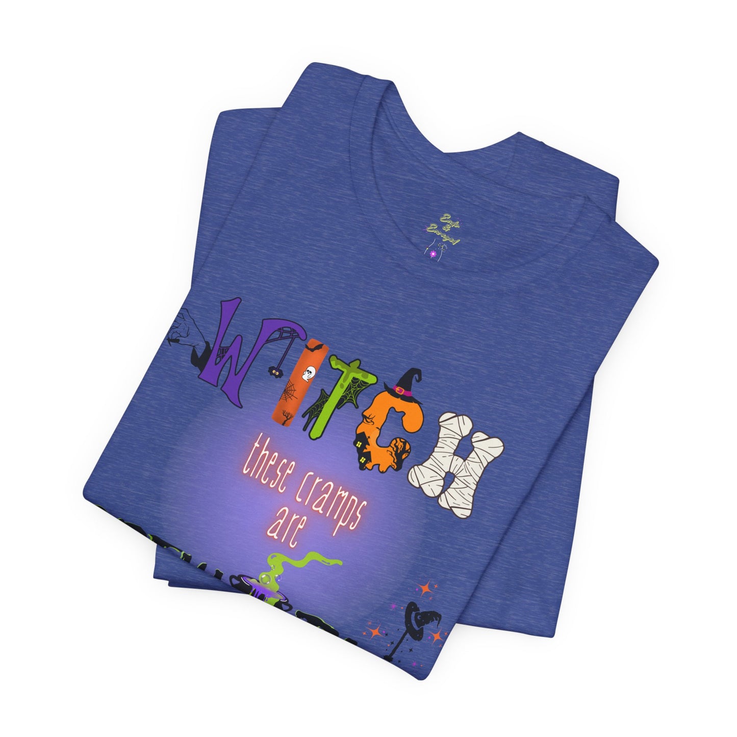 Endo Humor T-Shirt – Witch These Cramps Are Brew-tal! Funny Period Awareness Tee for Women”