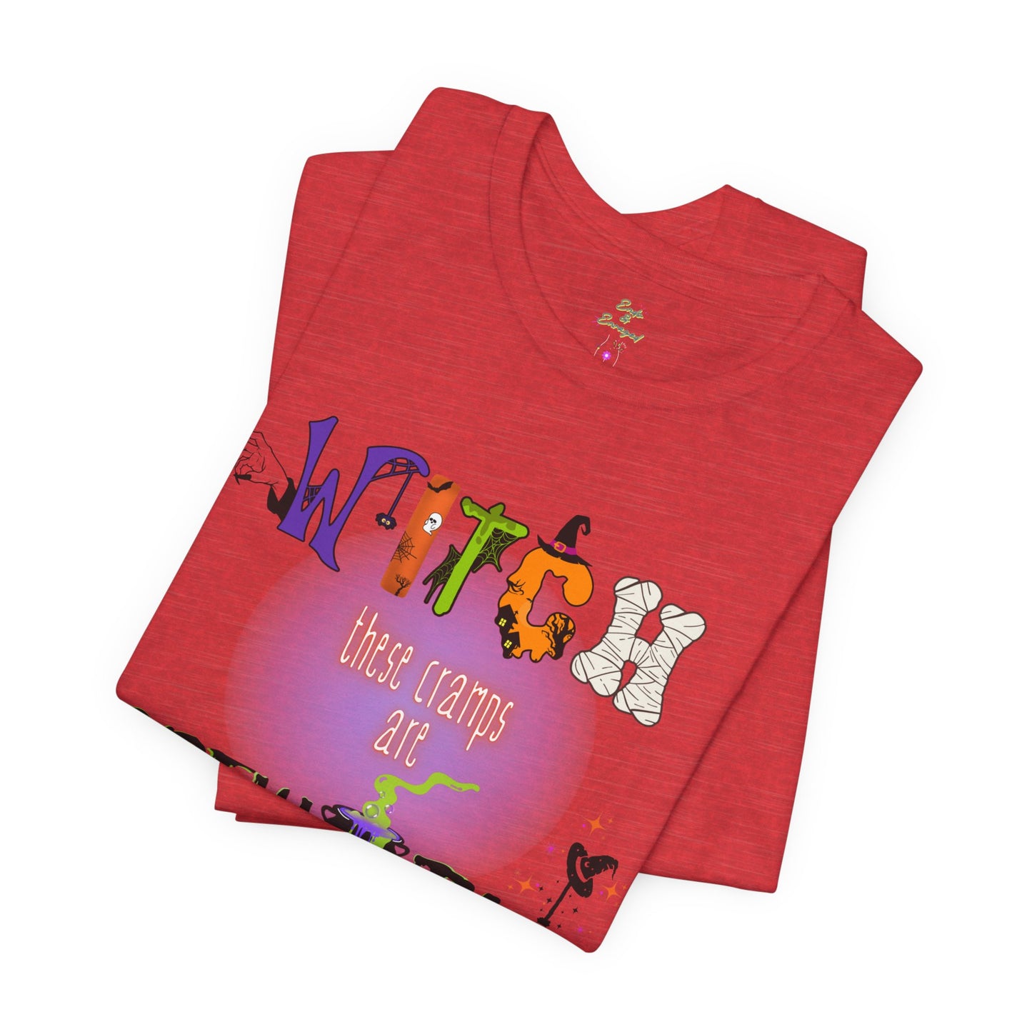Endo Humor T-Shirt – Witch These Cramps Are Brew-tal! Funny Period Awareness Tee for Women”