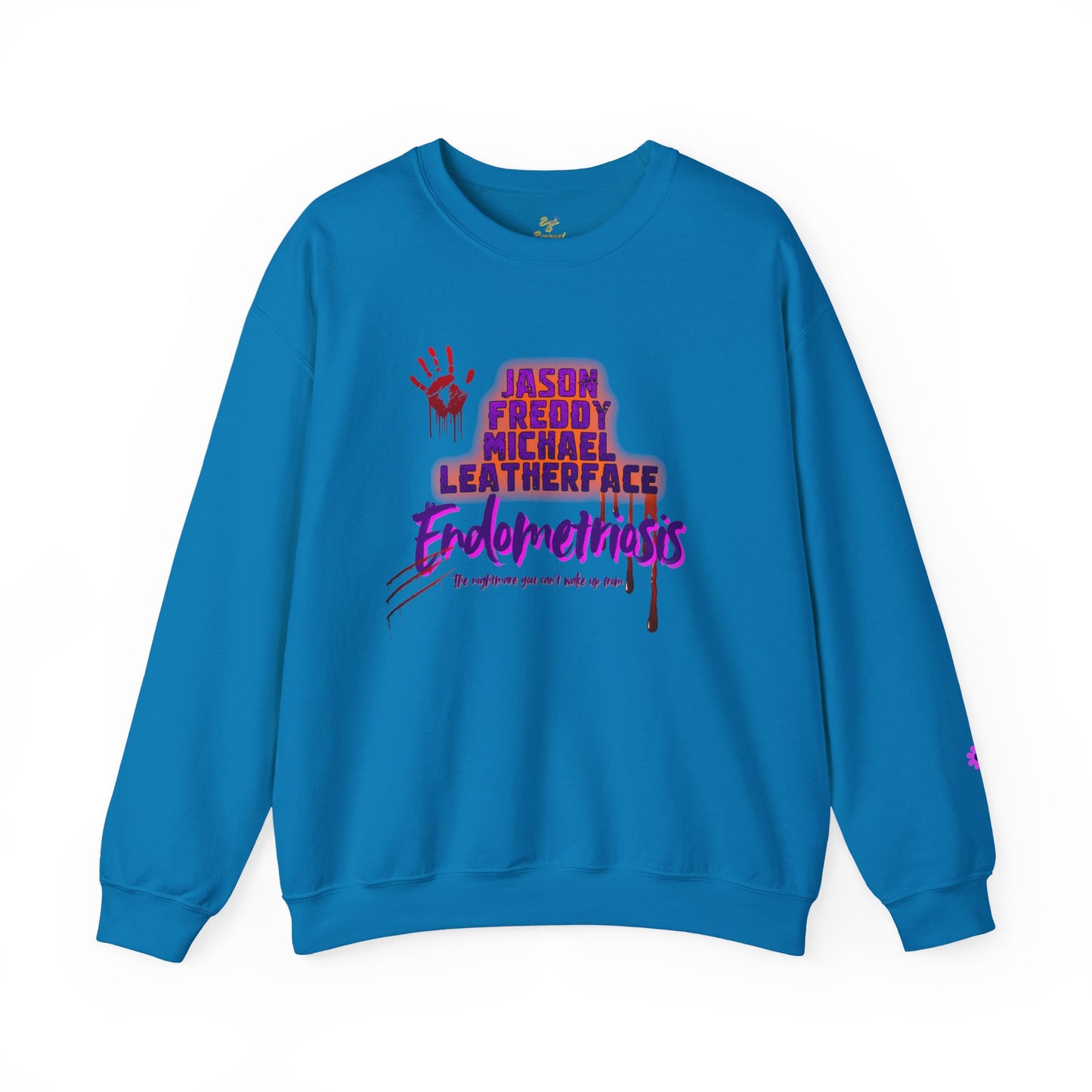 Endometriosis Horror Movie Sweatshirt | Halloween Crewneck | Endometriosis Awareness | Cozy Crew Sweater, Spooky Season