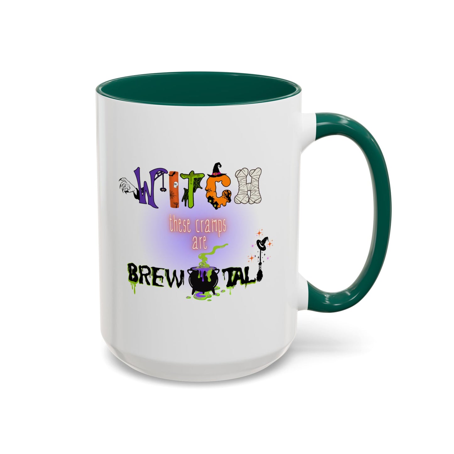 Witch These Cramps Are Brew-tal Mug β Funny Halloween Witch Coffee Cup for Women | Endo Awareness Gift
