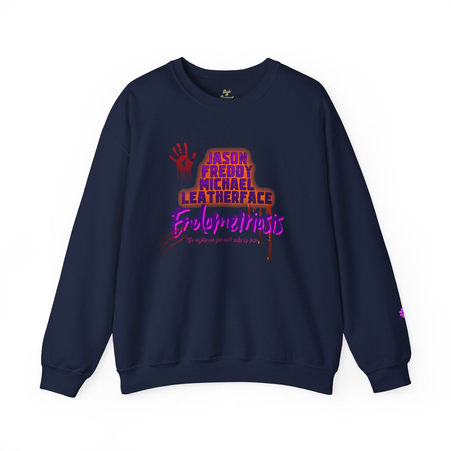 Endometriosis Horror Movie Sweatshirt | Halloween Crewneck | Endometriosis Awareness | Cozy Crew Sweater, Spooky Season