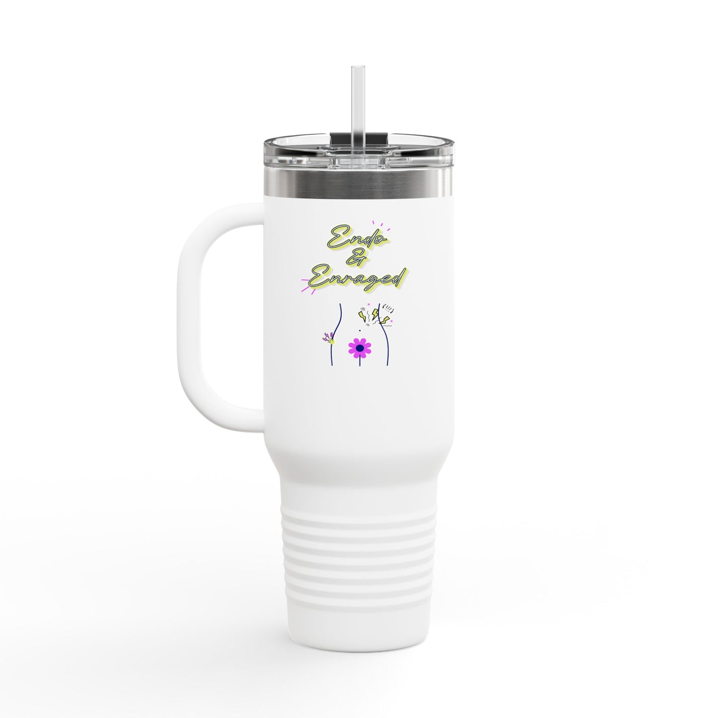 Witch These Cramps Are Brew-tal Tumbler – Funny Halloween Witch Travel Mug | Endo Awareness Gift for Women