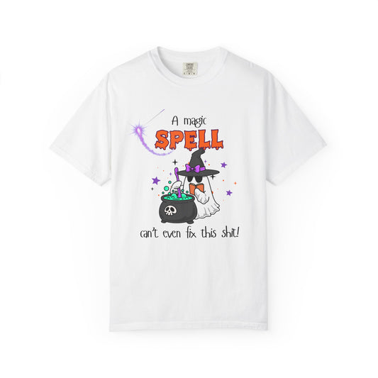 Magic Spell T-Shirt, Funny Halloween Tee, Unisex Witch Shirt, Gift for Her, Spooky Vibes, Casual Wear
