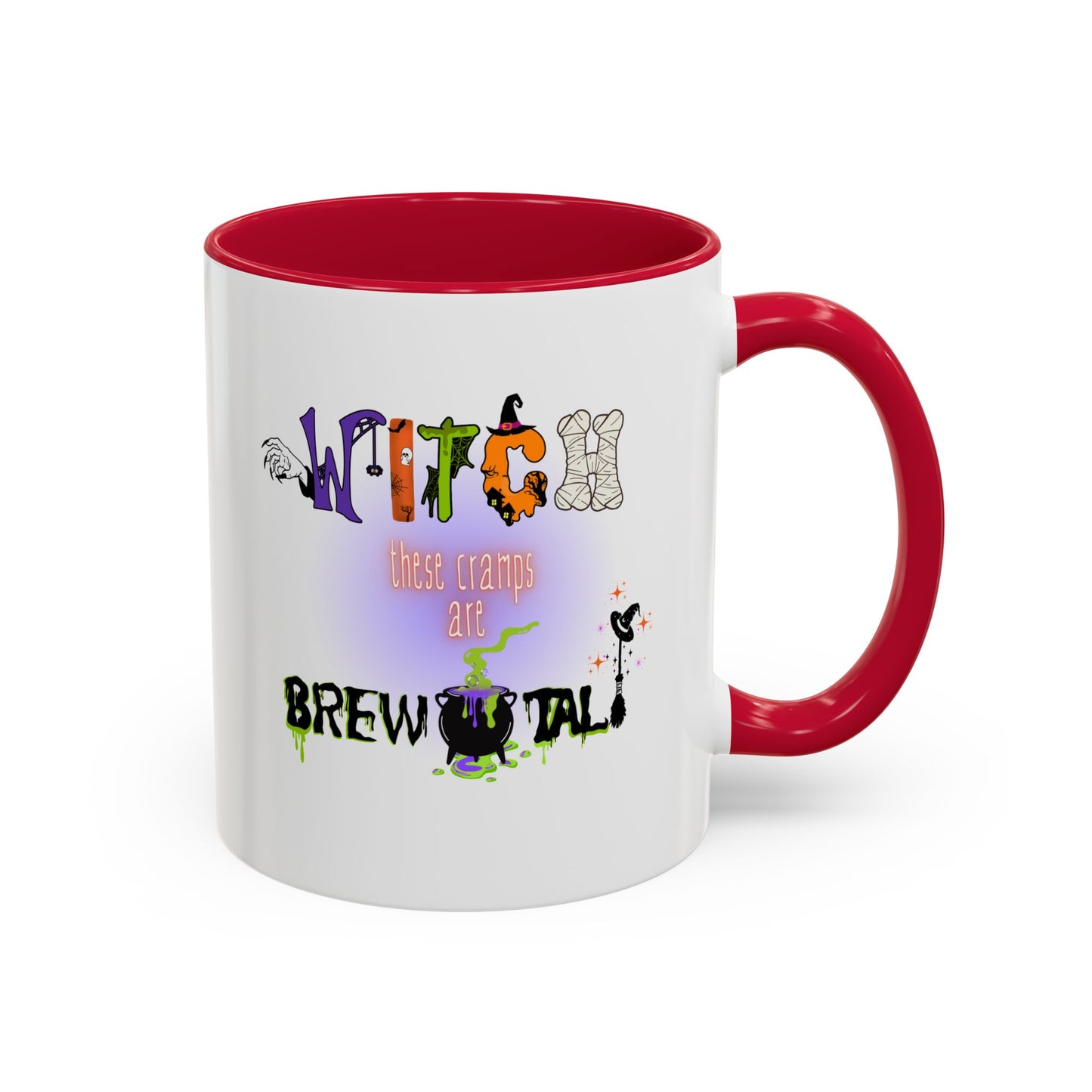 Witch These Cramps Are Brew-tal Mug β Funny Halloween Witch Coffee Cup for Women | Endo Awareness Gift