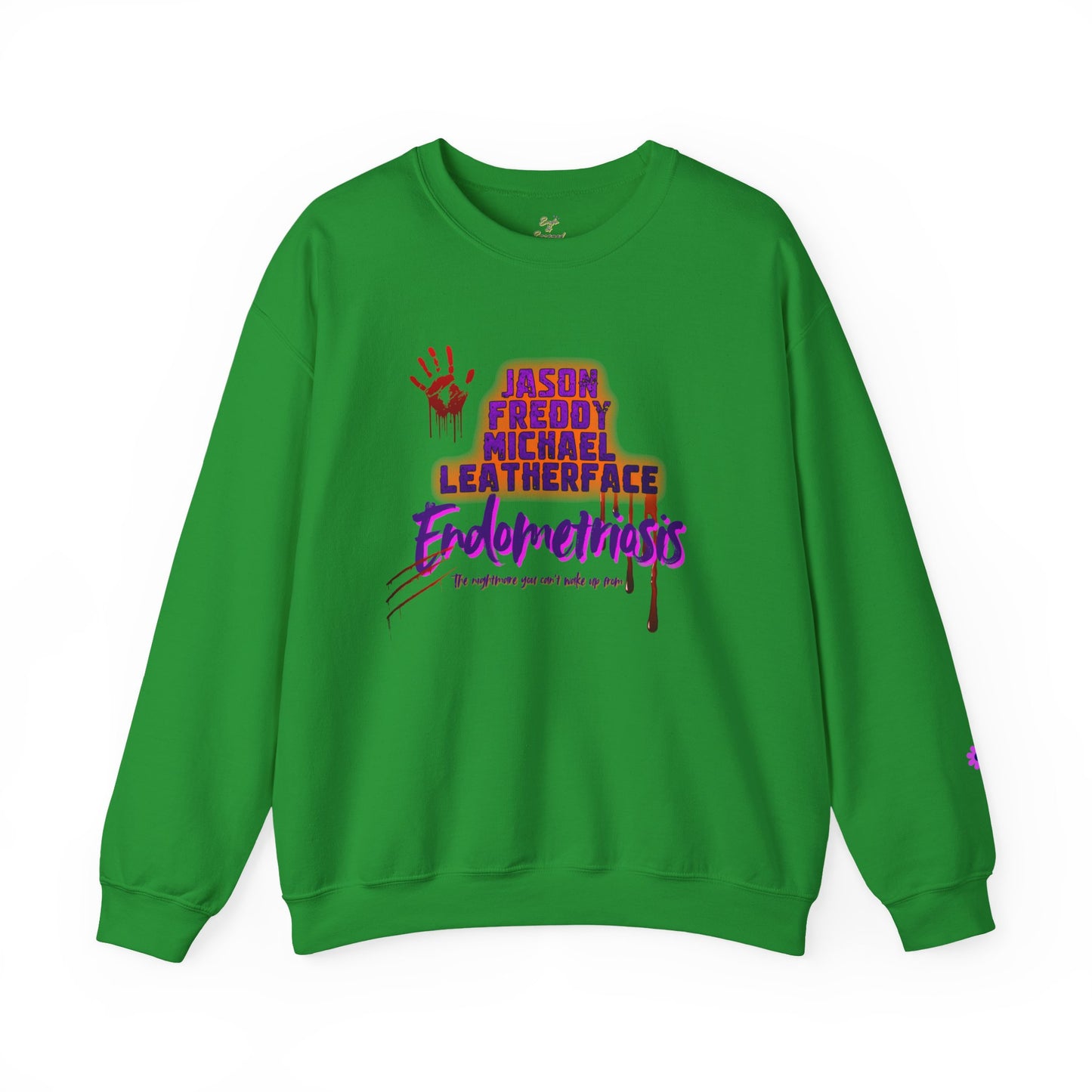 Endometriosis Horror Movie Sweatshirt | Halloween Crewneck | Endometriosis Awareness | Cozy Crew Sweater, Spooky Season