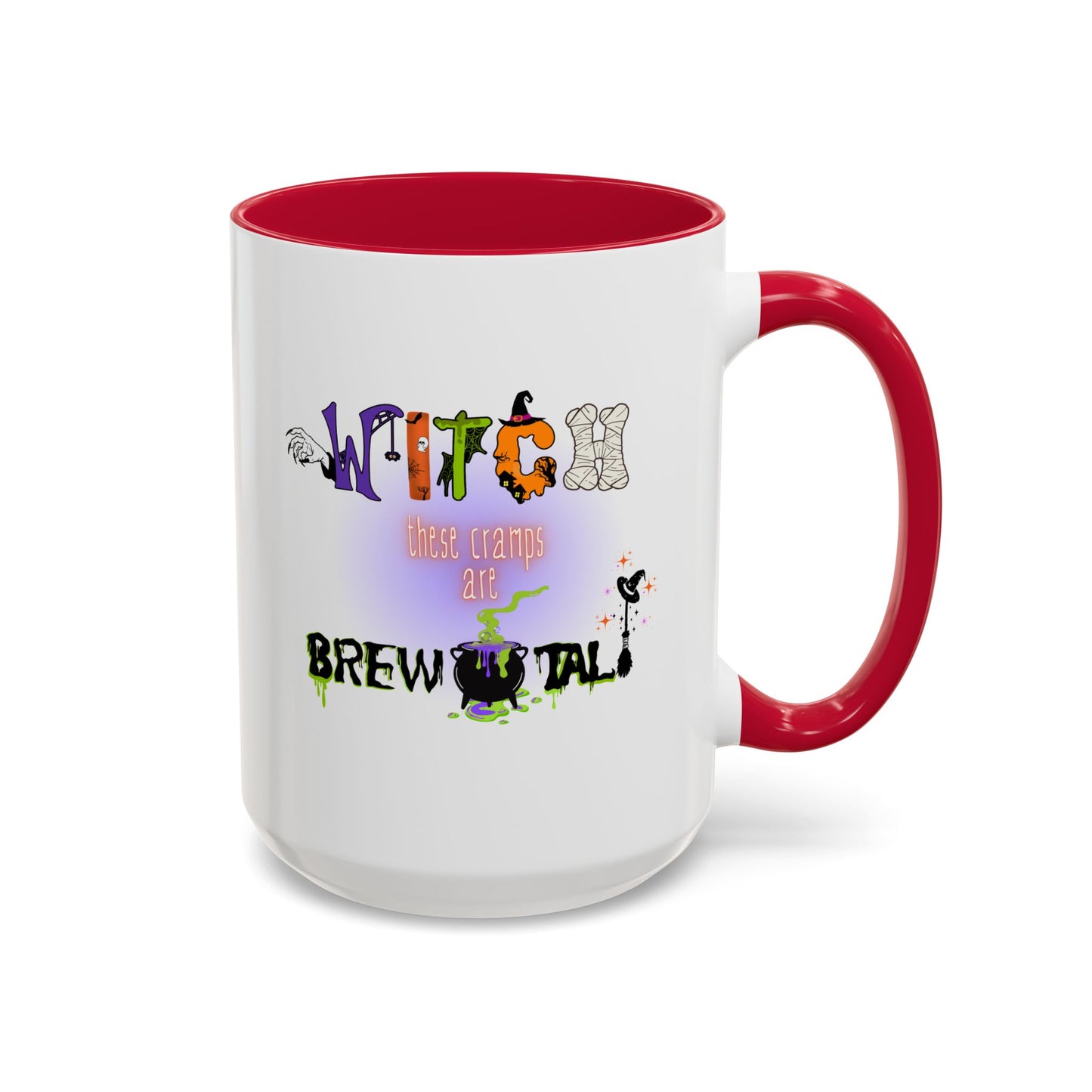 Witch These Cramps Are Brew-tal Mug β Funny Halloween Witch Coffee Cup for Women | Endo Awareness Gift