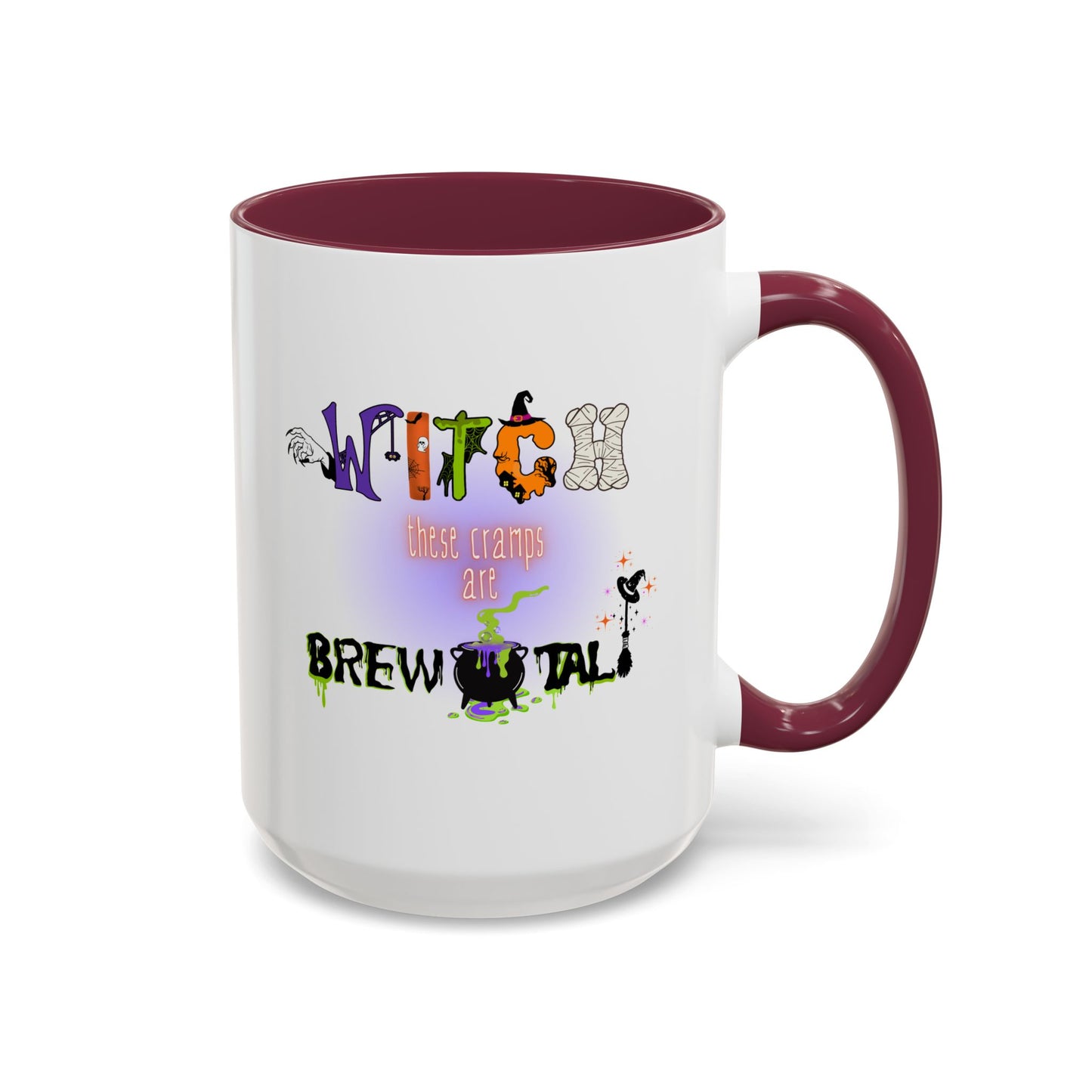 Witch These Cramps Are Brew-tal Mug β Funny Halloween Witch Coffee Cup for Women | Endo Awareness Gift