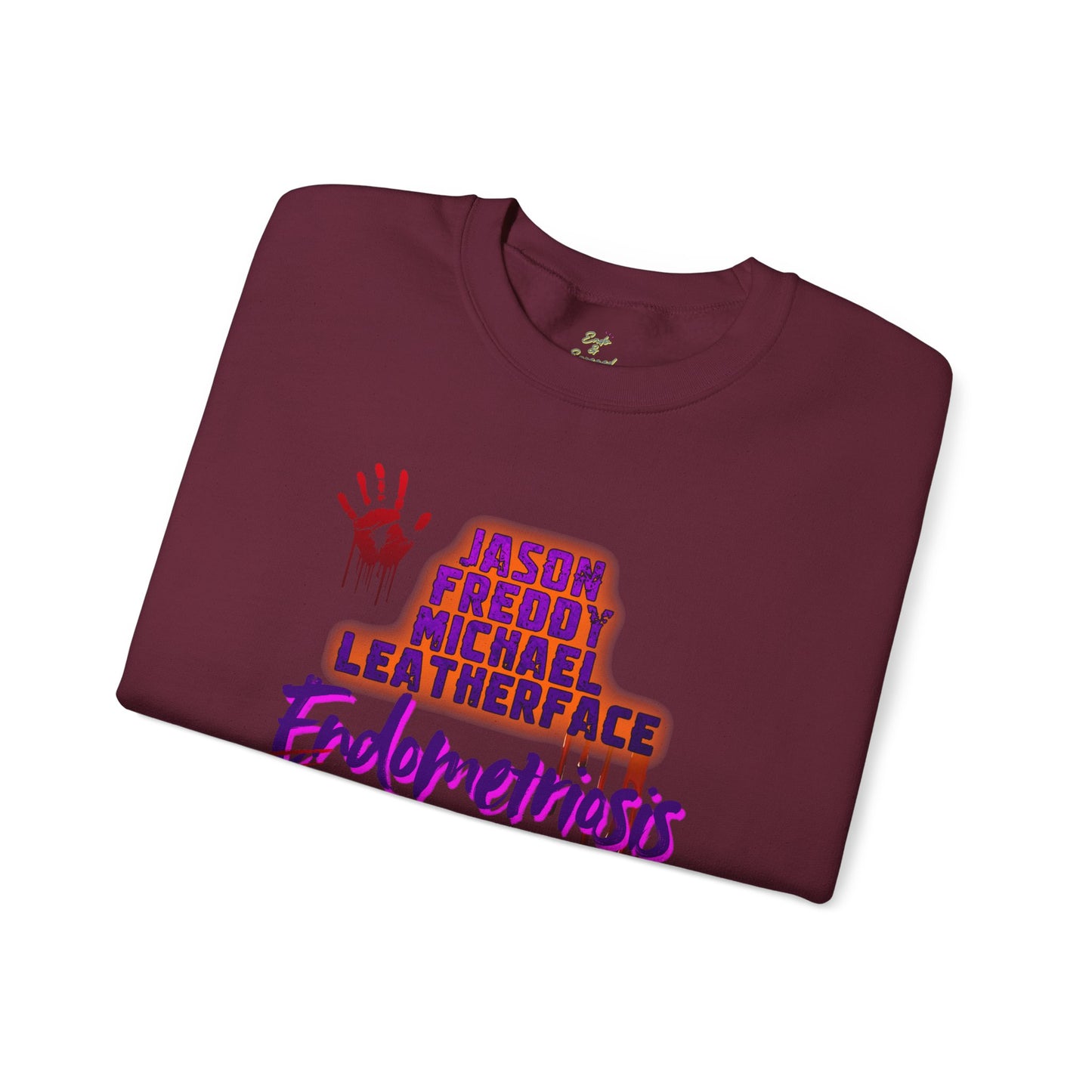 Endometriosis Horror Movie Sweatshirt | Halloween Crewneck | Endometriosis Awareness | Cozy Crew Sweater, Spooky Season