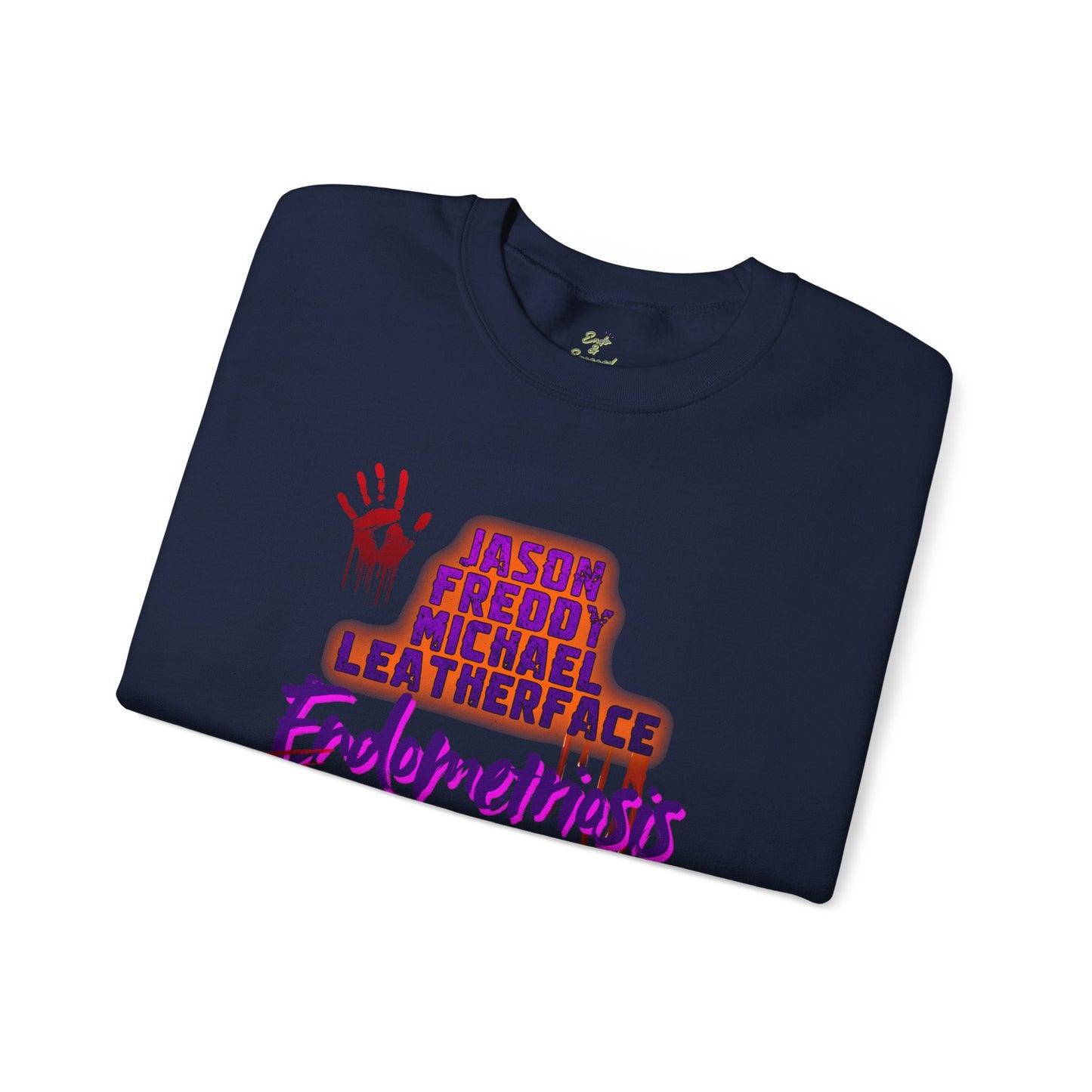 Endometriosis Horror Movie Sweatshirt | Halloween Crewneck | Endometriosis Awareness | Cozy Crew Sweater, Spooky Season