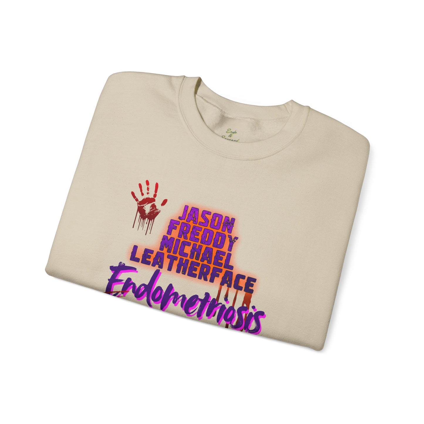 Endometriosis Horror Movie Sweatshirt | Halloween Crewneck | Endometriosis Awareness | Cozy Crew Sweater, Spooky Season