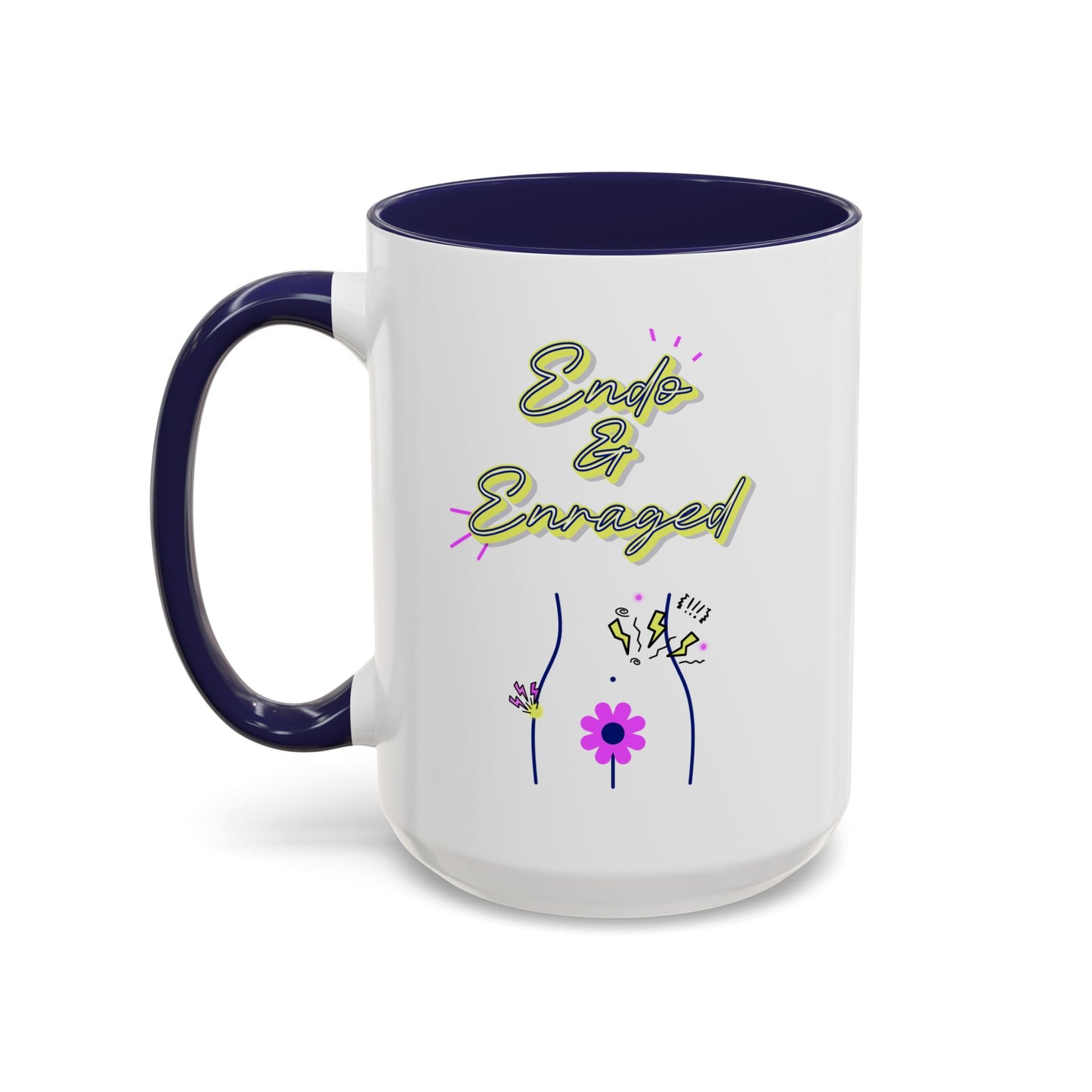 Cute Endometriosis humor coffee mug - laughing through the pain