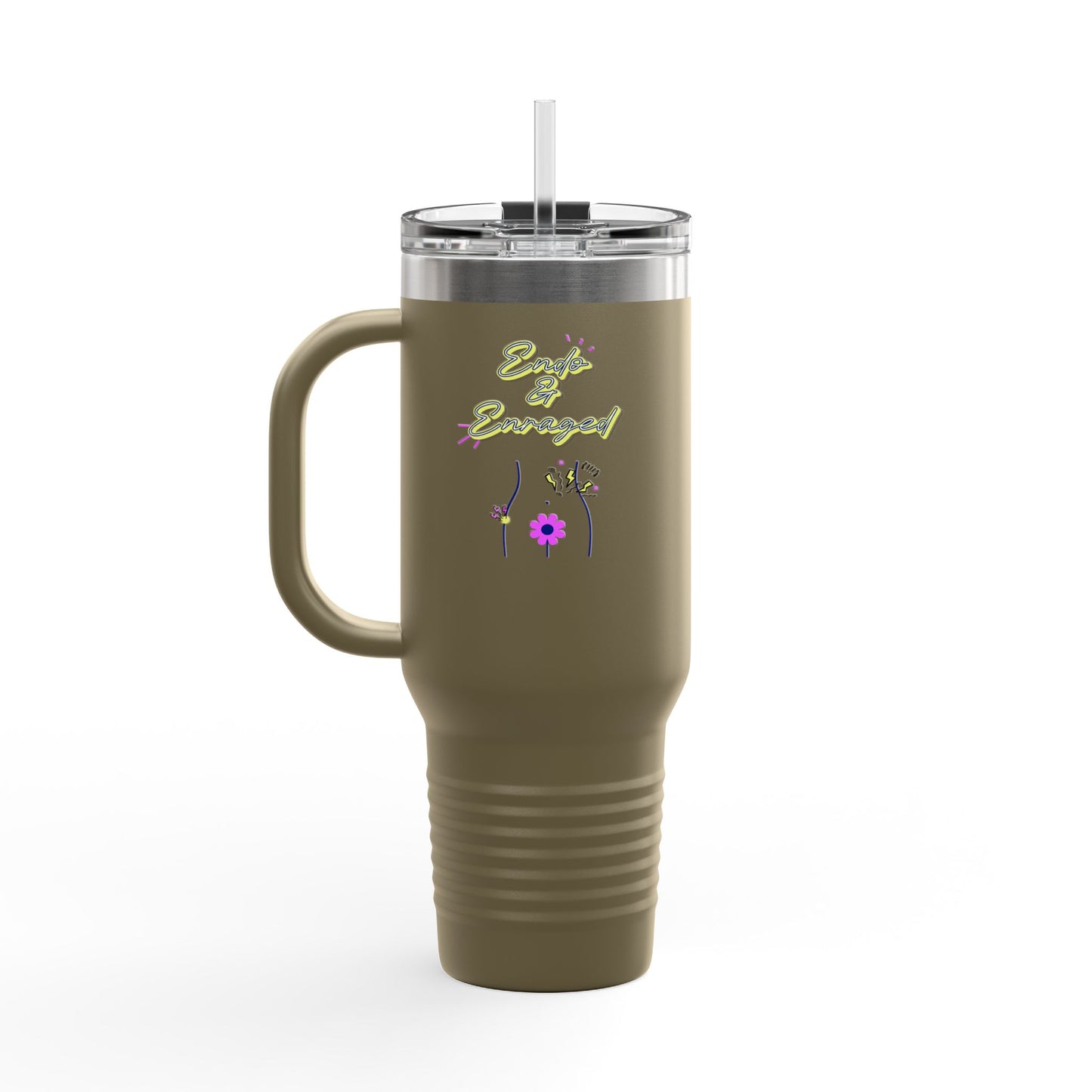 Witch These Cramps Are Brew-tal Tumbler – Funny Halloween Witch Travel Mug | Endo Awareness Gift for Women