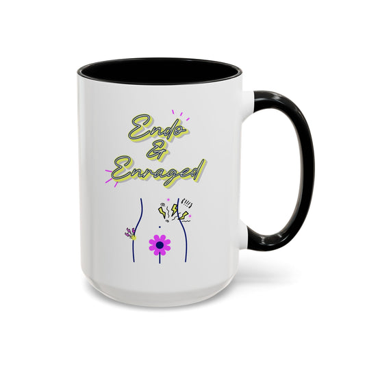 Cute Endometriosis humor coffee mug - laughing through the pain